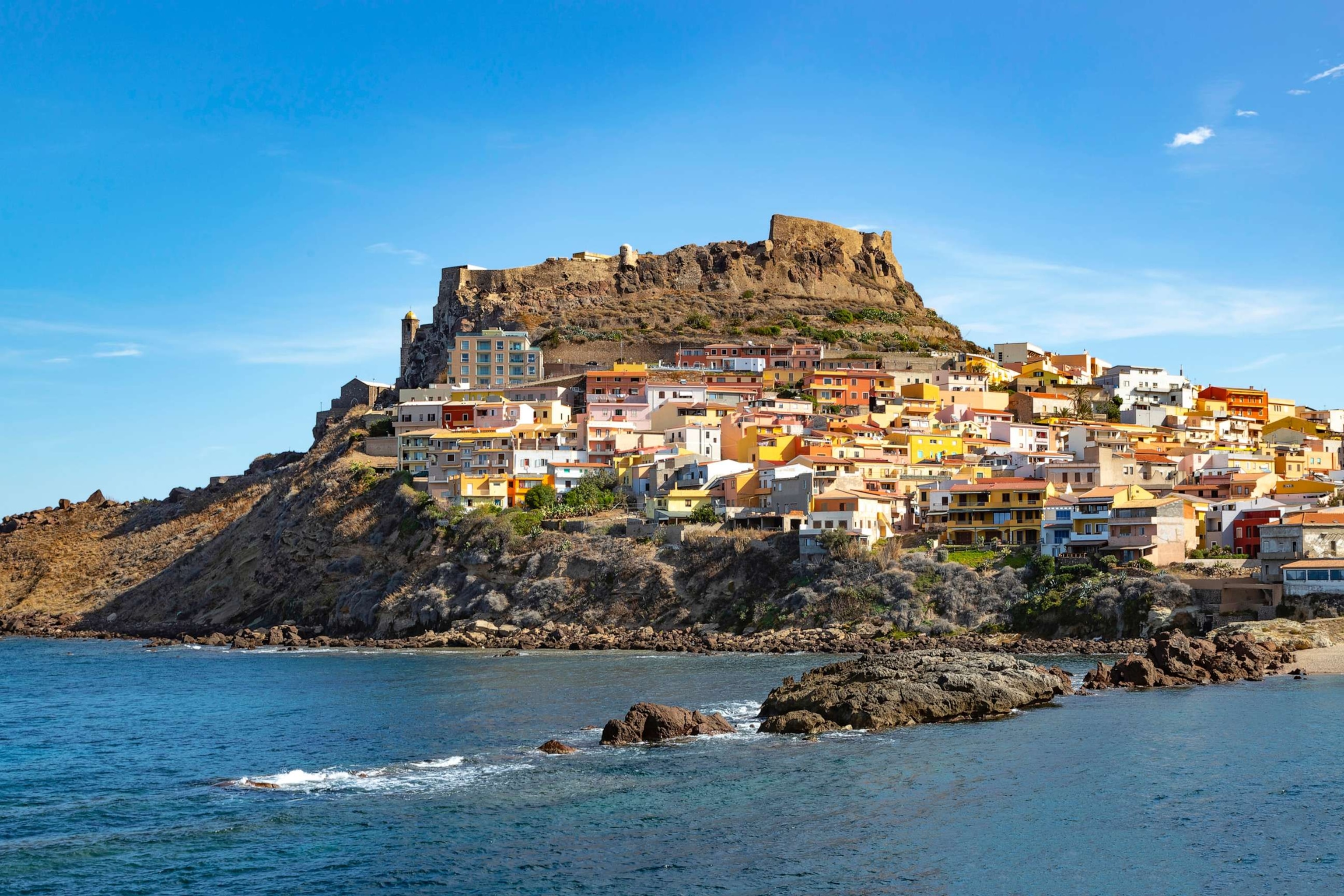 PHOTO: In an undated stock photo, the town of Castelsardo is seen on the island of Sardinia in Italy.