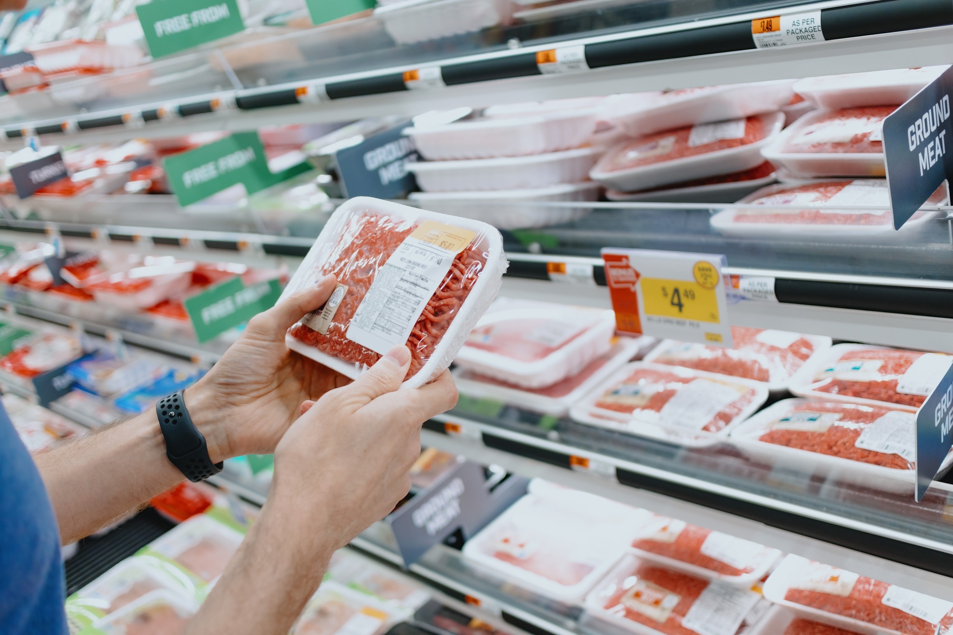 PHOTO: Ground Beef at Supermarket in an undated stock photo.