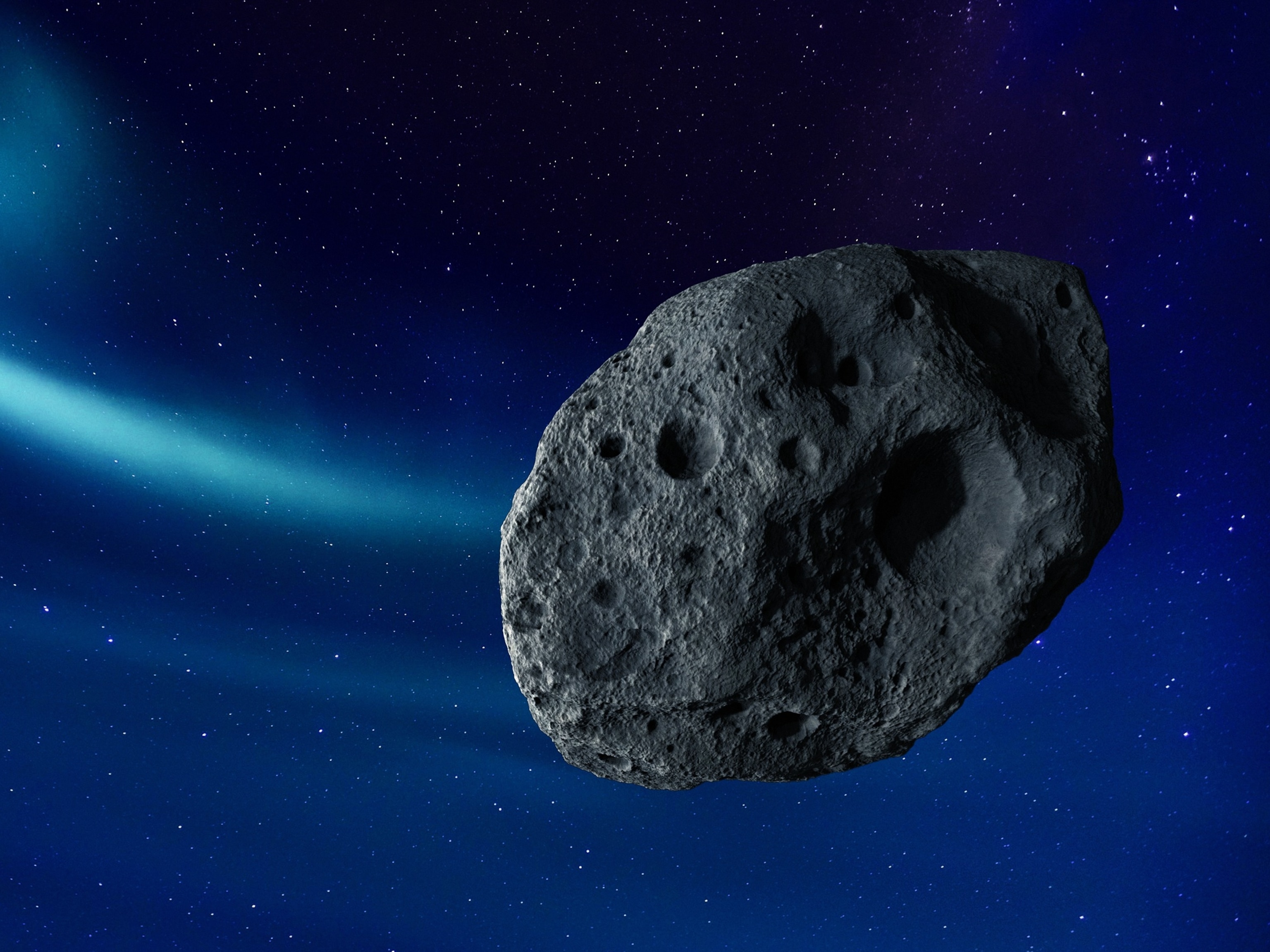 PHOTO: Asteroid in deep space, illustration