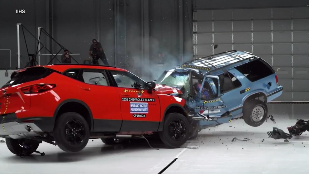 WATCH:  Crash test comparison reveals safety improvements in cars