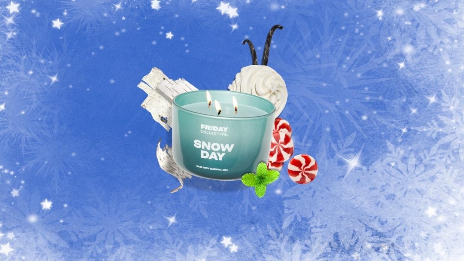 Snow Day candle from Friday Collective.