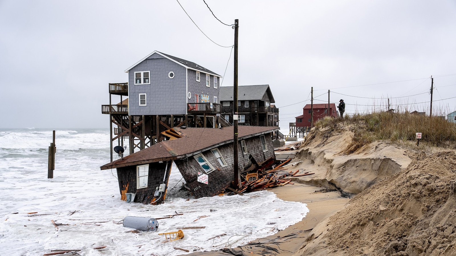 More beachfront homes in the Outer Banks have fallen into the Atlantic