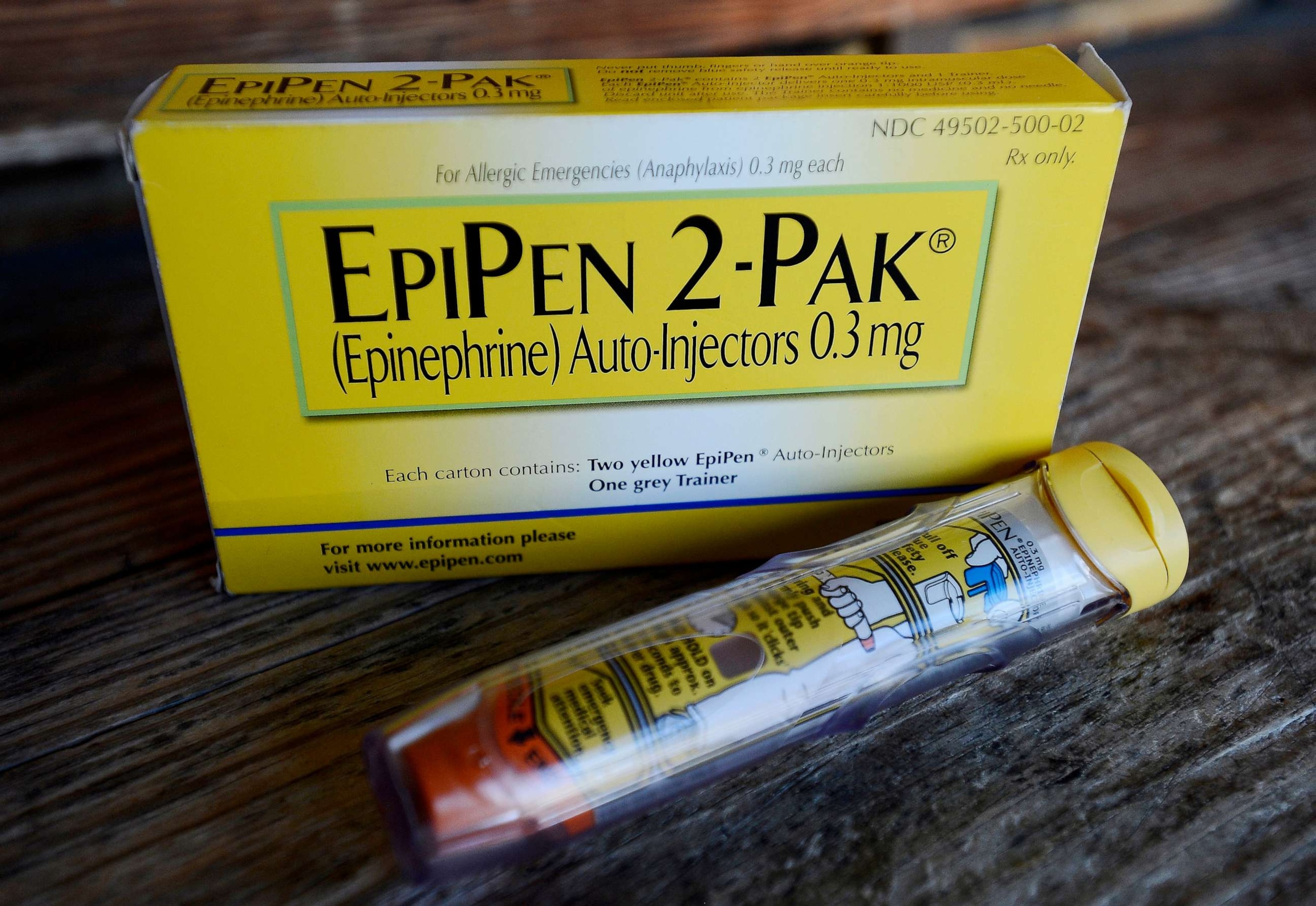 PHOTO: An EpiPen epinephrine auto-injector, a Mylan product, in Hendersonville, Texas, Oct. 10, 2013.