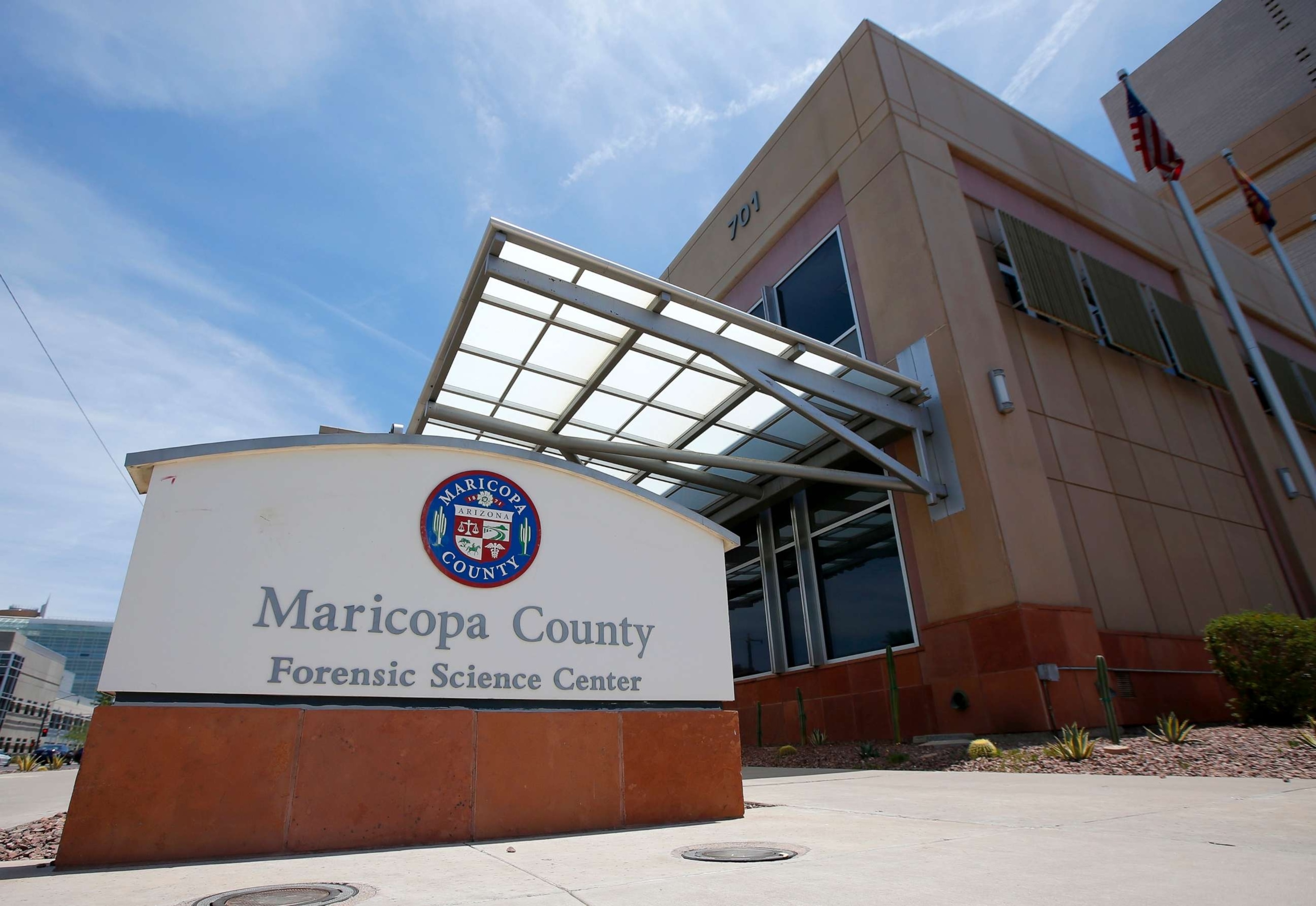 PHOTO: The Maricopa County Medical Examiner's Office stands on July 14, 2020, in Phoenix.