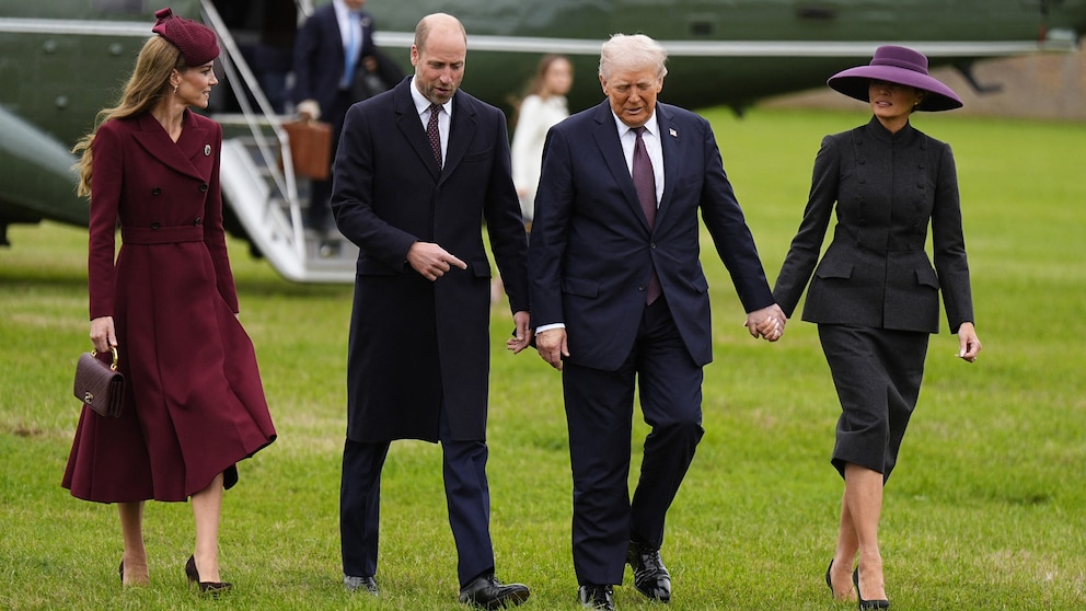 Prince William, Kate Middleton greet Trump for UK state visit