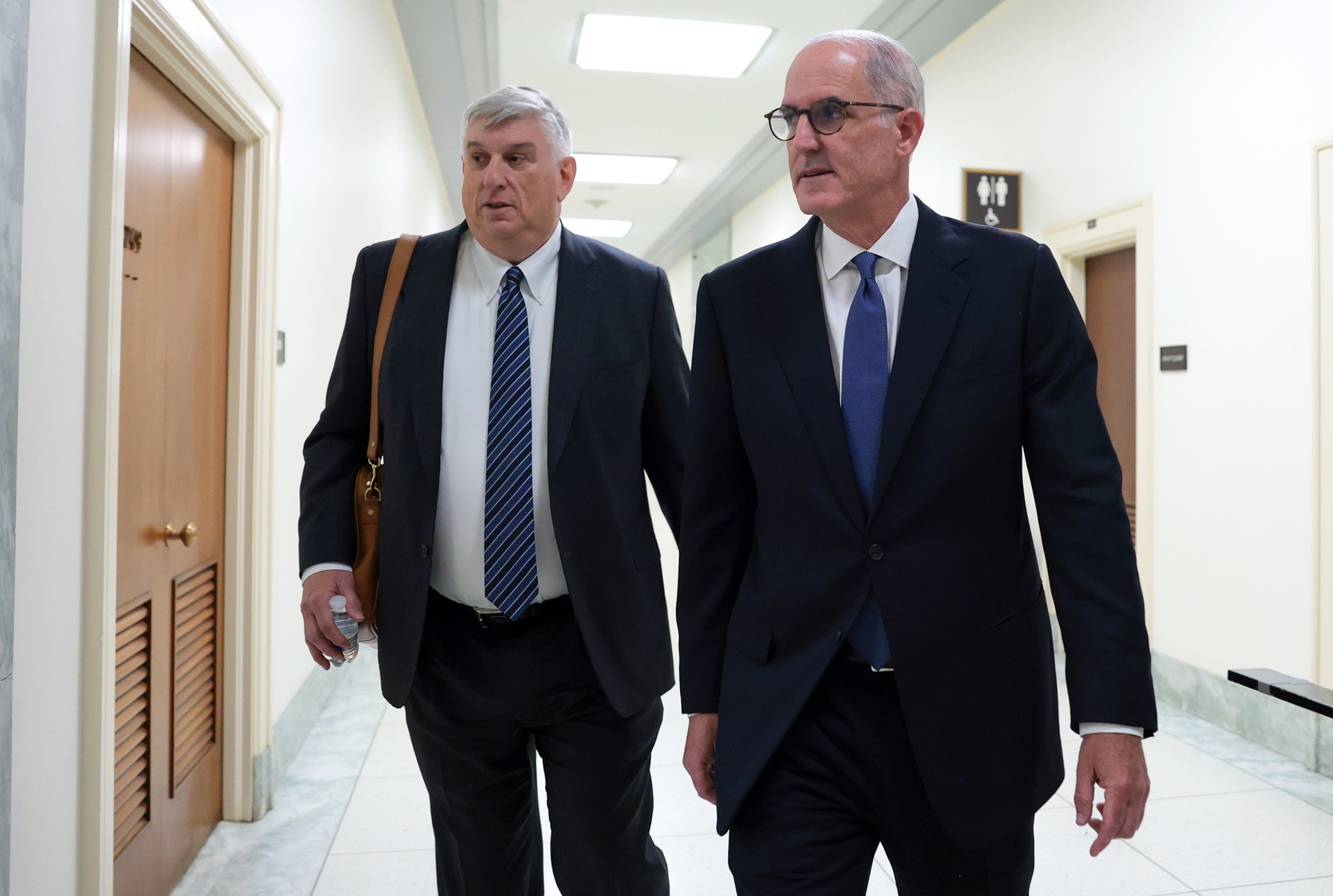PHOTO: Doug Band, a former aide to President Bill Clinton, arrives for a closed door interview before the House Oversight Committee investigating late financier and sex offender Jeffrey Epstein, on Capitol Hill in Washington, June 30, 2026.