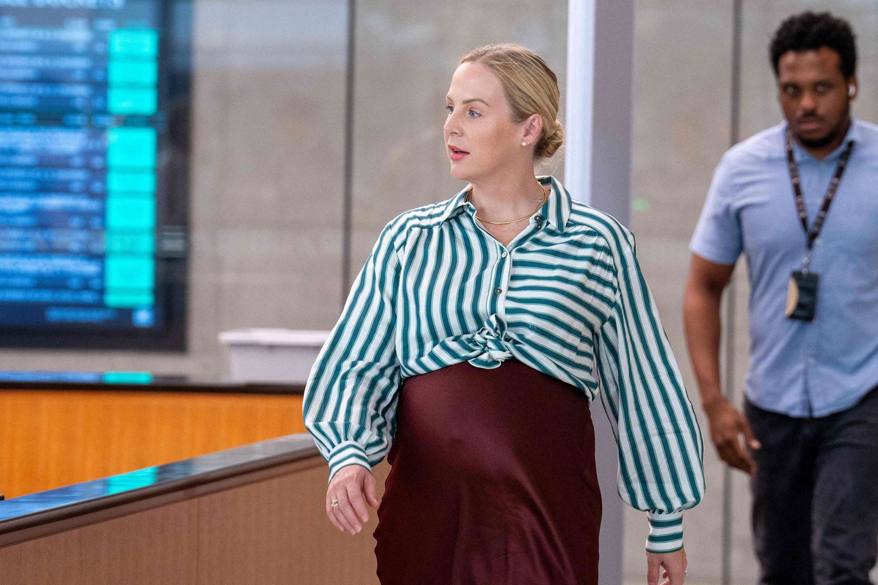 PHOTO: Dr. Austin Dennard, an OB-GYN who had to travel out of state to receive abortion care for a nonviable pregnancy, arrives at the Travis County Courthouse on July 20, 2023, in Austin, Texas