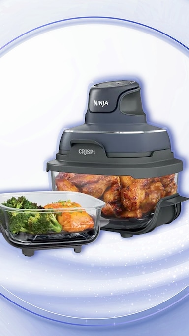 Ninja introduces the Crispi and it's 4-in-1 portable glass air fryer cooking system