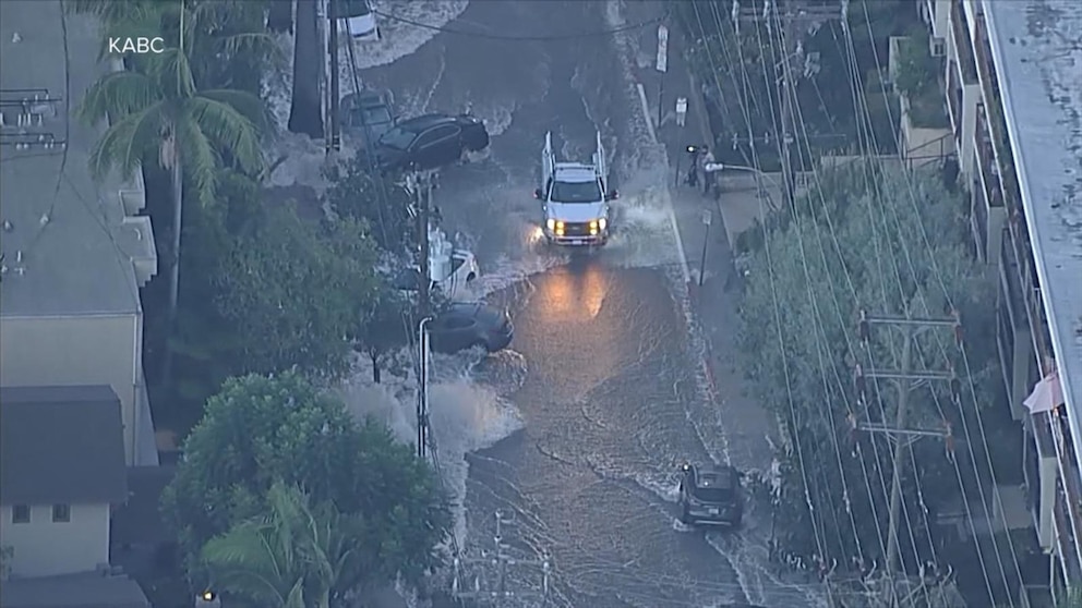 WATCH: Massive water main break wreaks havoc in West Hollywood