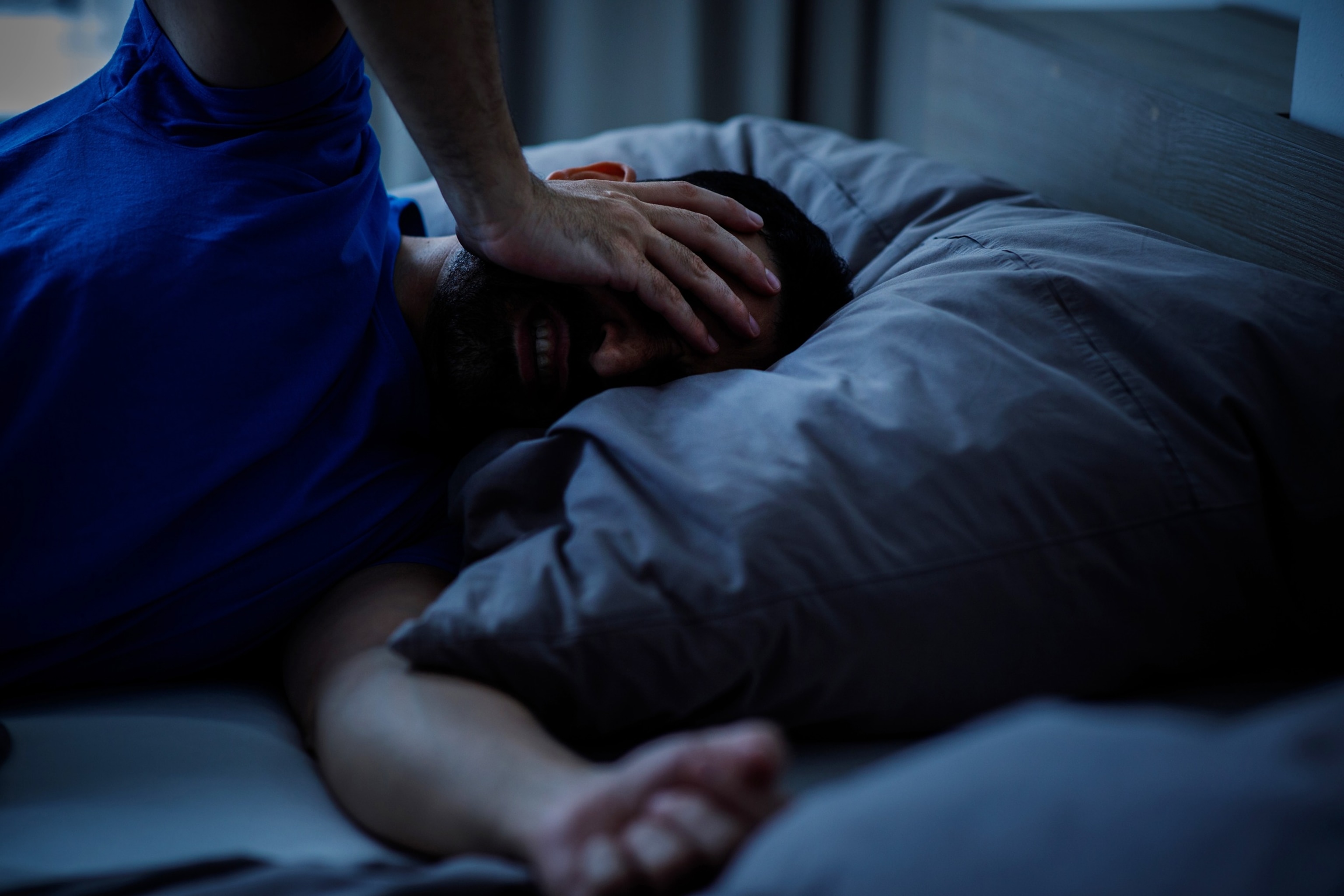 PHOTO: A man has insomnia/lack of sleep in an undated stock photo.