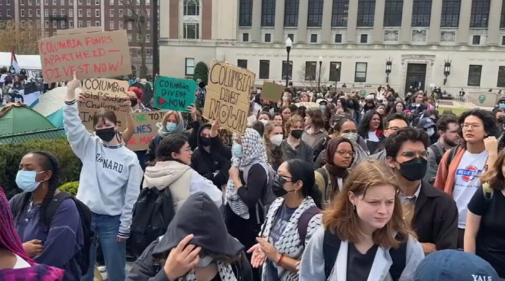 Columbia University protest: Over 100 pro-Palestinian demonstrators