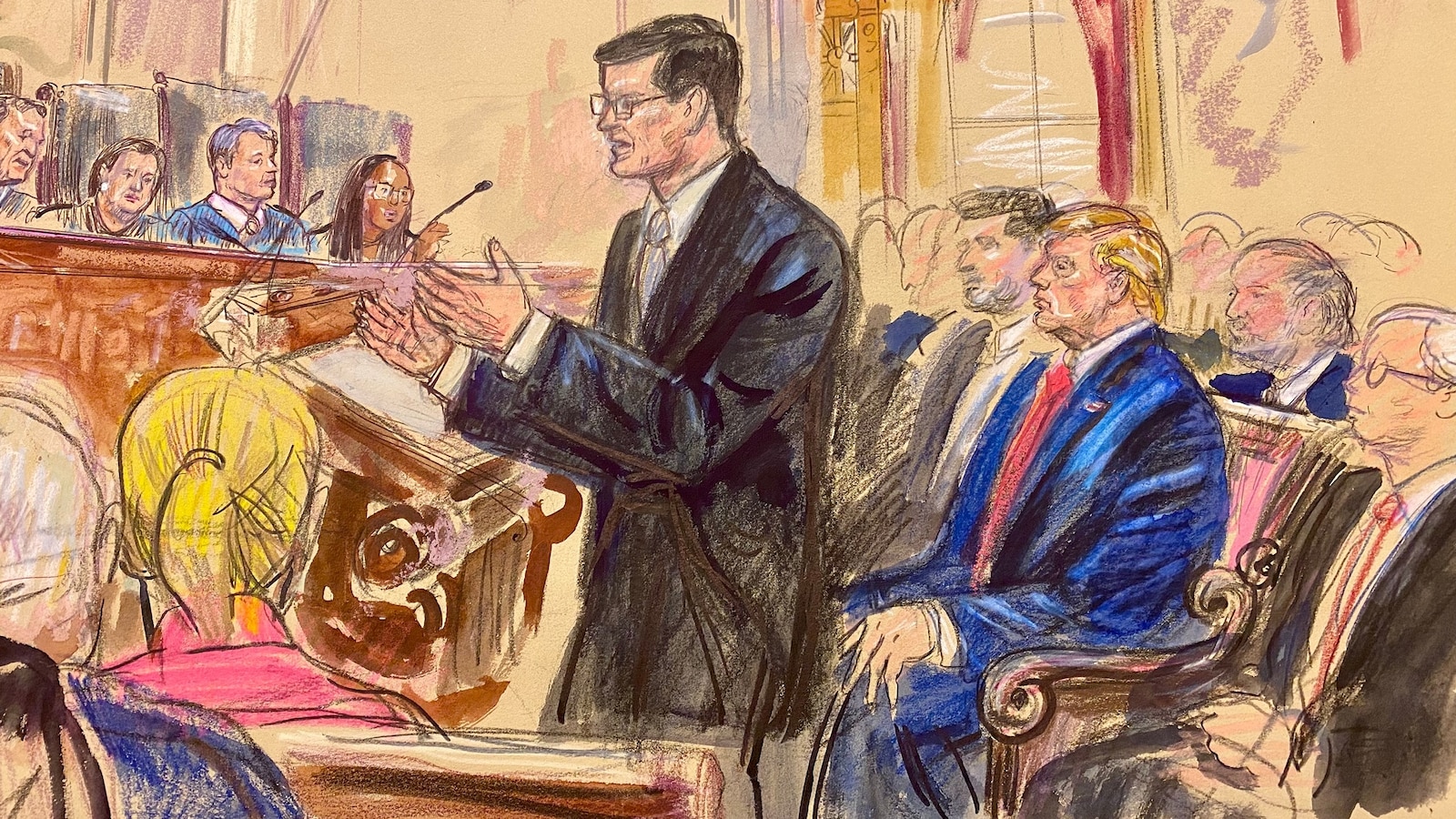 Trump rails against birthright citizenship after attending Supreme Court arguments