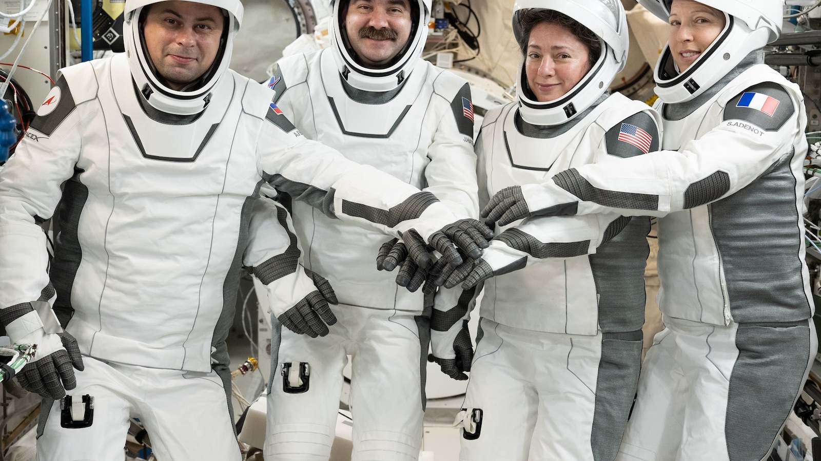 Four astronauts return to Earth after eight months in space