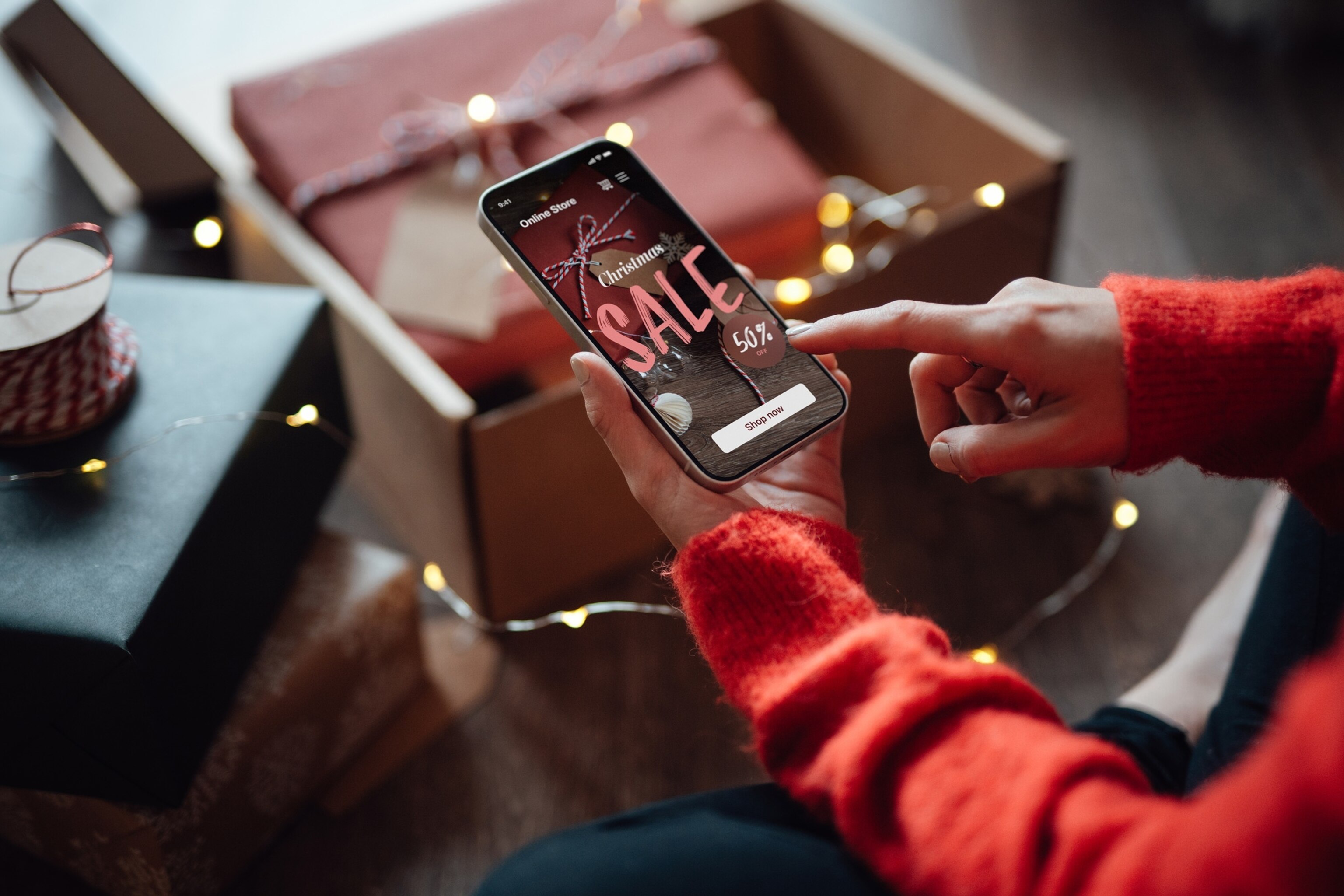 PHOTO: Stock photo of a person online shopping.