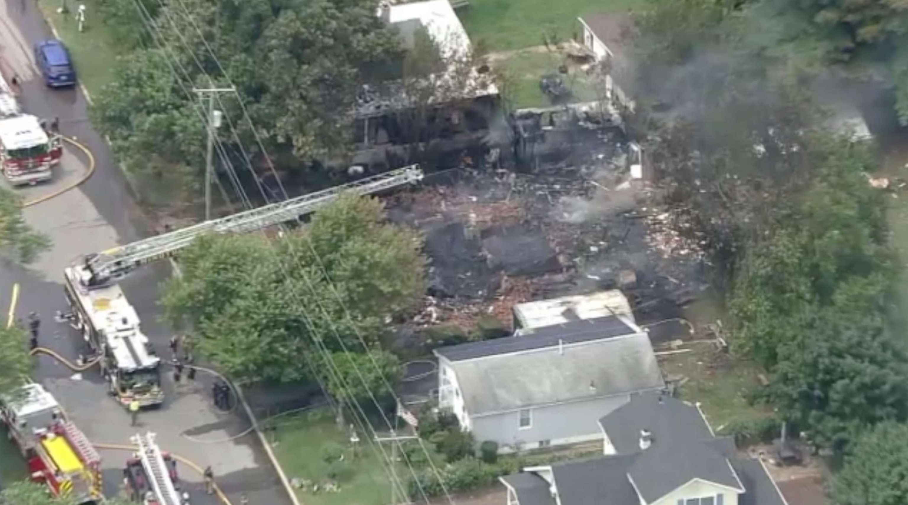 PHOTO: The scene of a home explosion in Buena, New Jersey, Aug. 3, 2023.