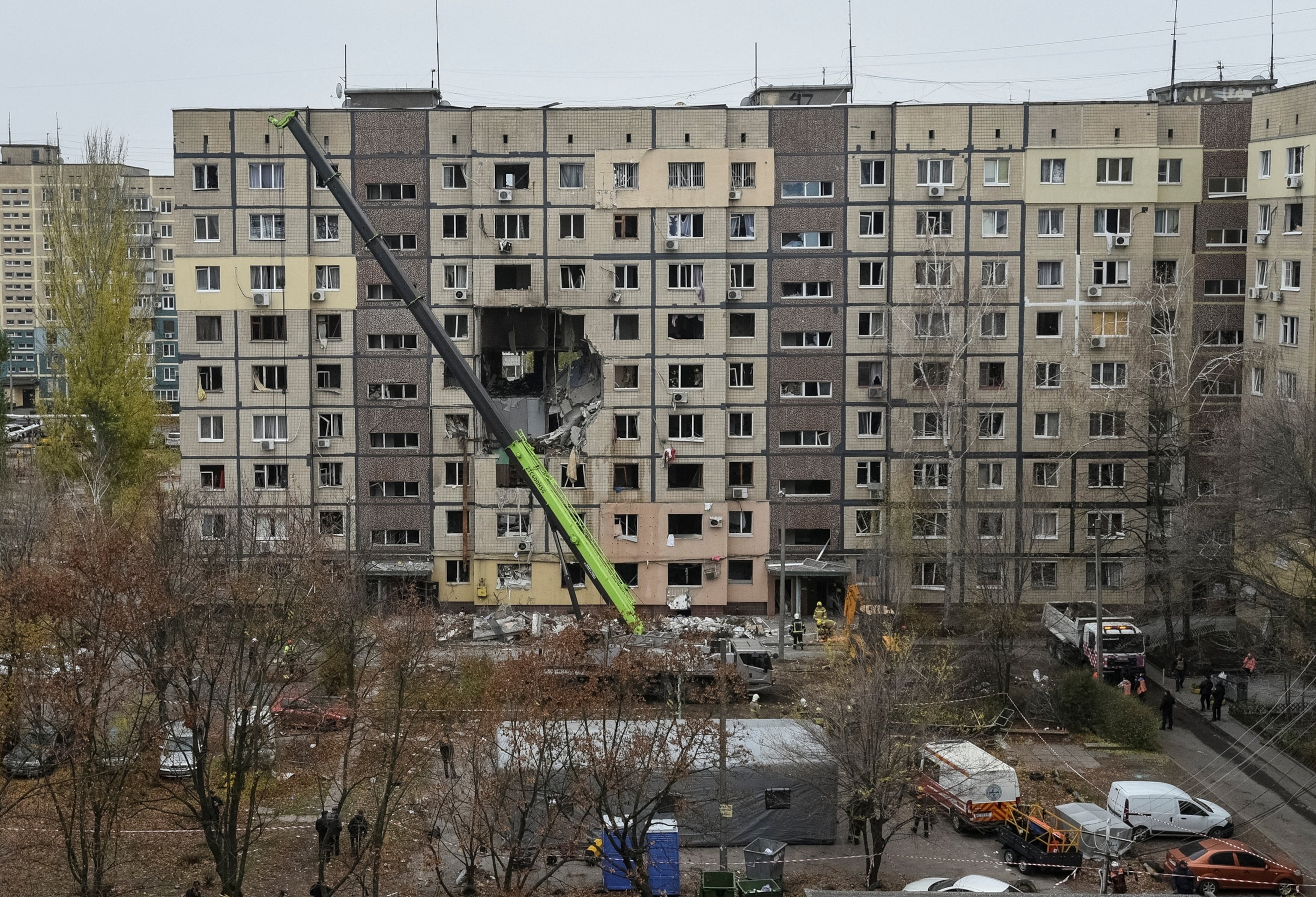 PHOTO: Aftermath of the Russian attack with drones and missiles in Dnieper