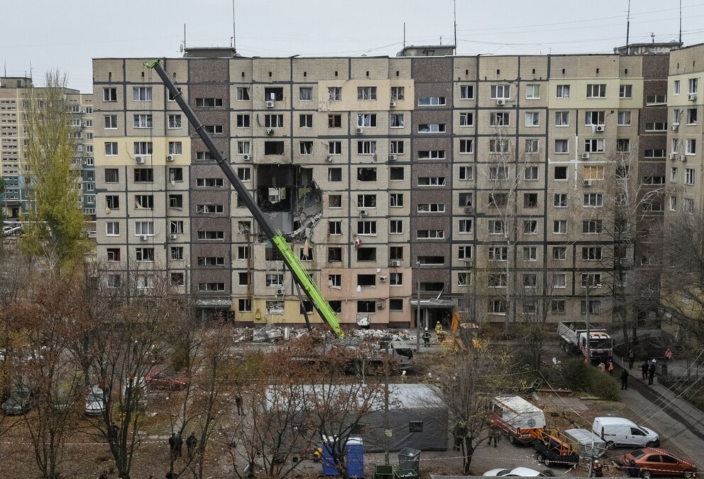 PHOTO: Aftermath of a Russian drone and missile attack in Dnipro