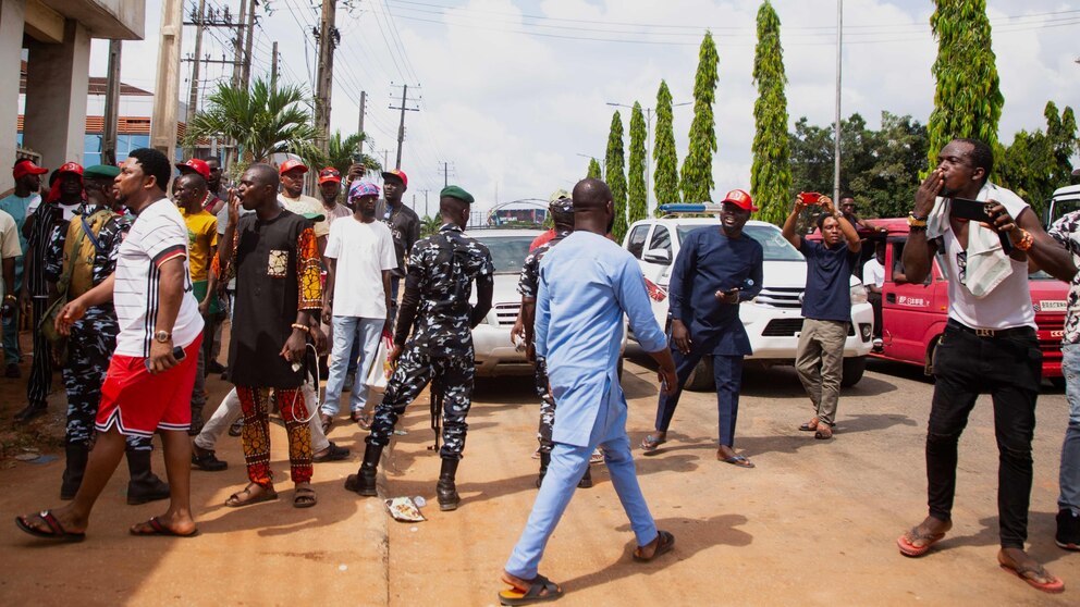 Youth protesters in Benin City