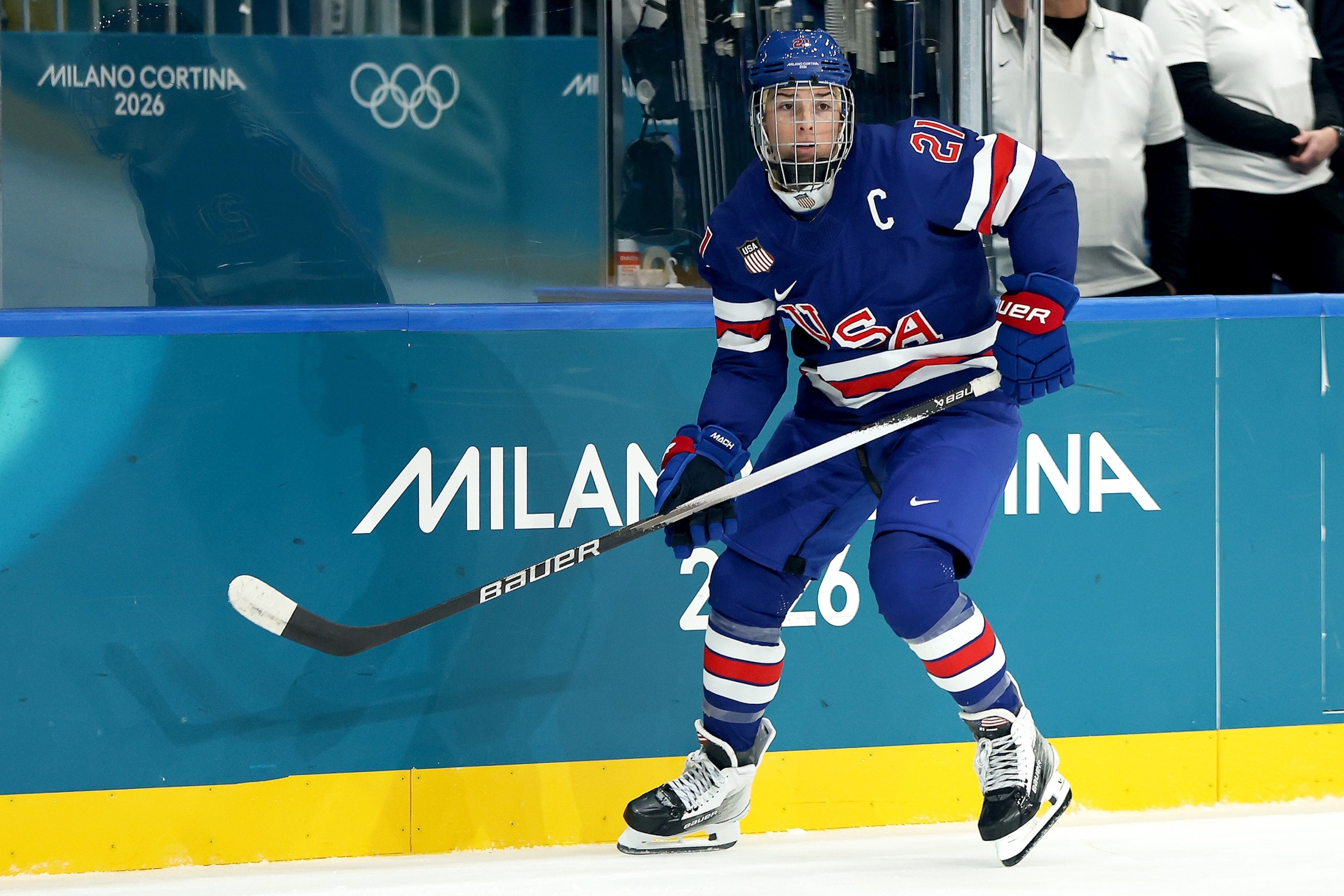 PHOTO: Hilary Knight of Team United States skates on day one of the Milano Cortina 2026 Winter Olympic games at Milano Rho Ice Hockey Arena on Feb. 7, 2026, in Milan, Italy. 