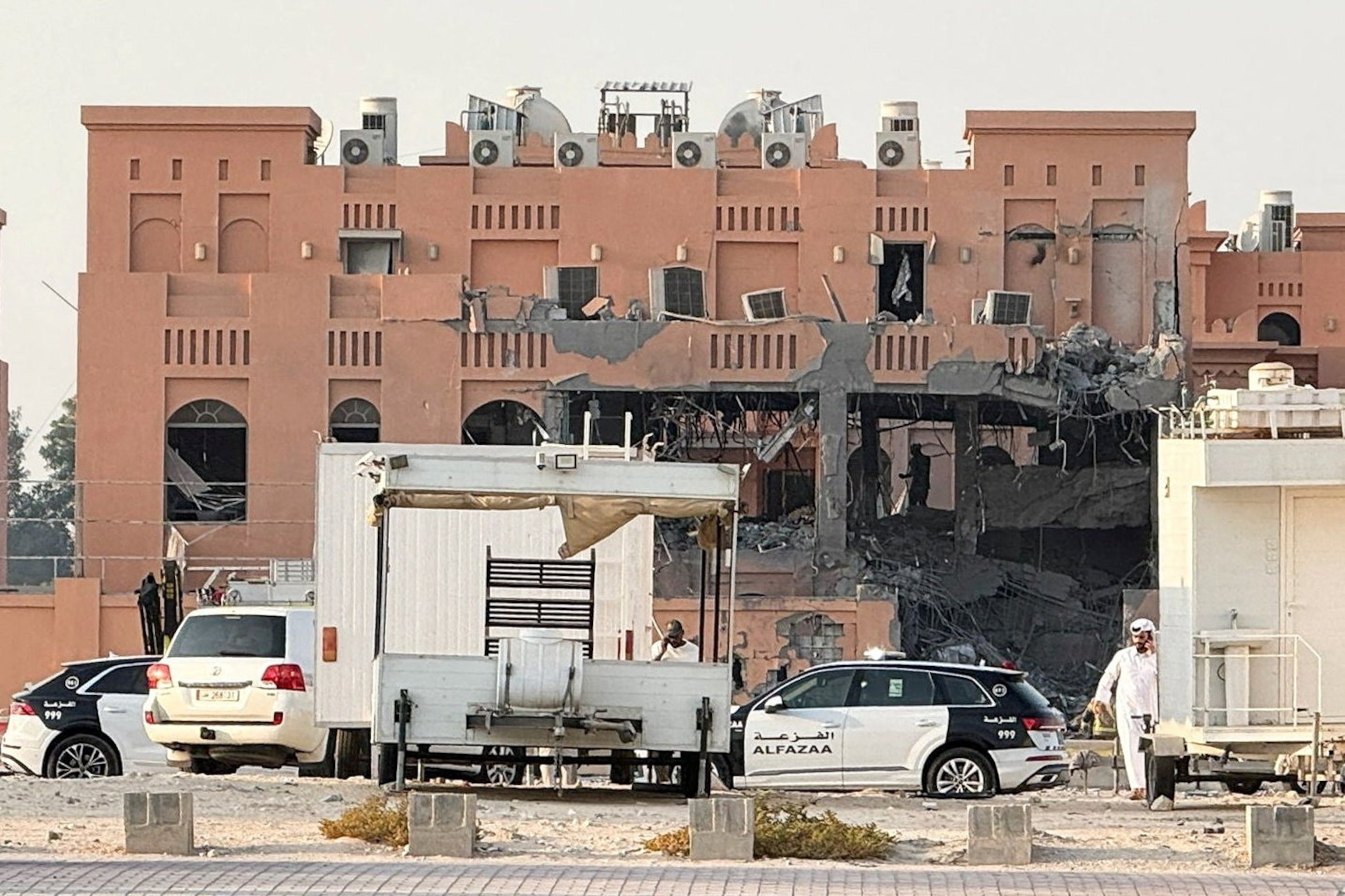 PHOTO: A damaged building, following an Israeli attack on Hamas leaders, according to an Israeli official, in Doha, Qatar, September 9, 2025. 