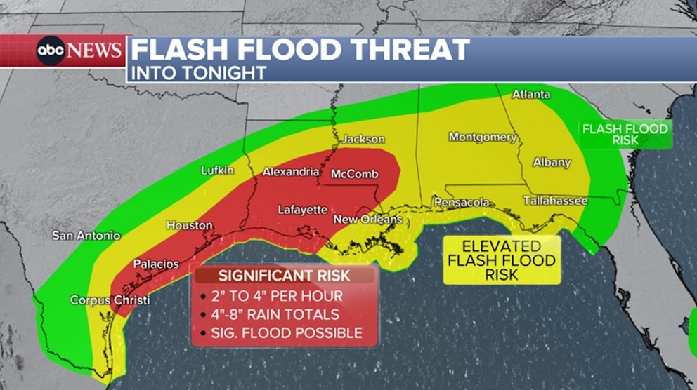 PHOTO: flash flood threat graphic