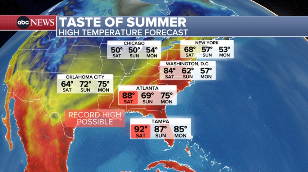 PHOTO: taste of summer weather map