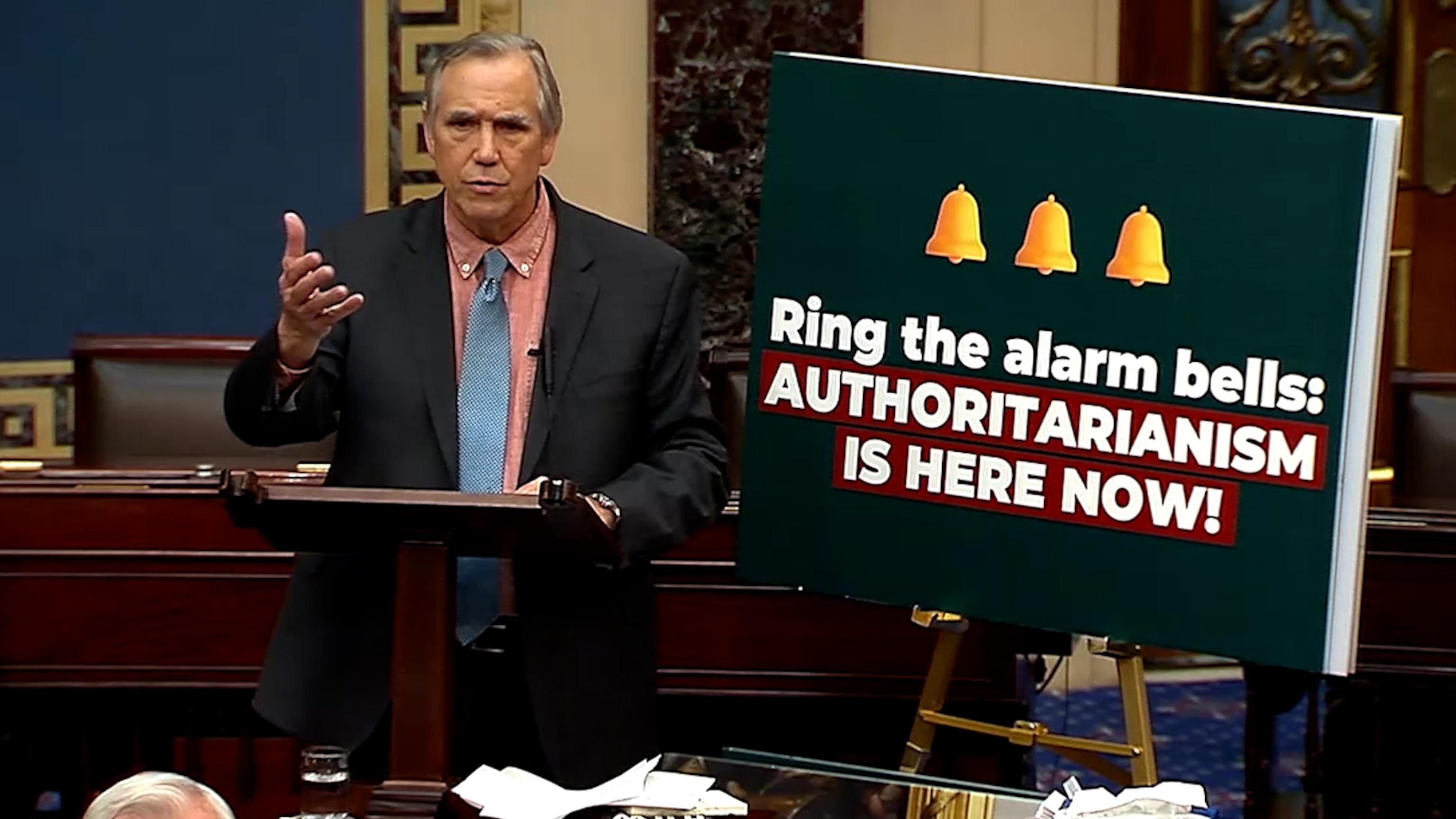 Video The moment Sen. Jeff Merkley ends marathon Senate speech