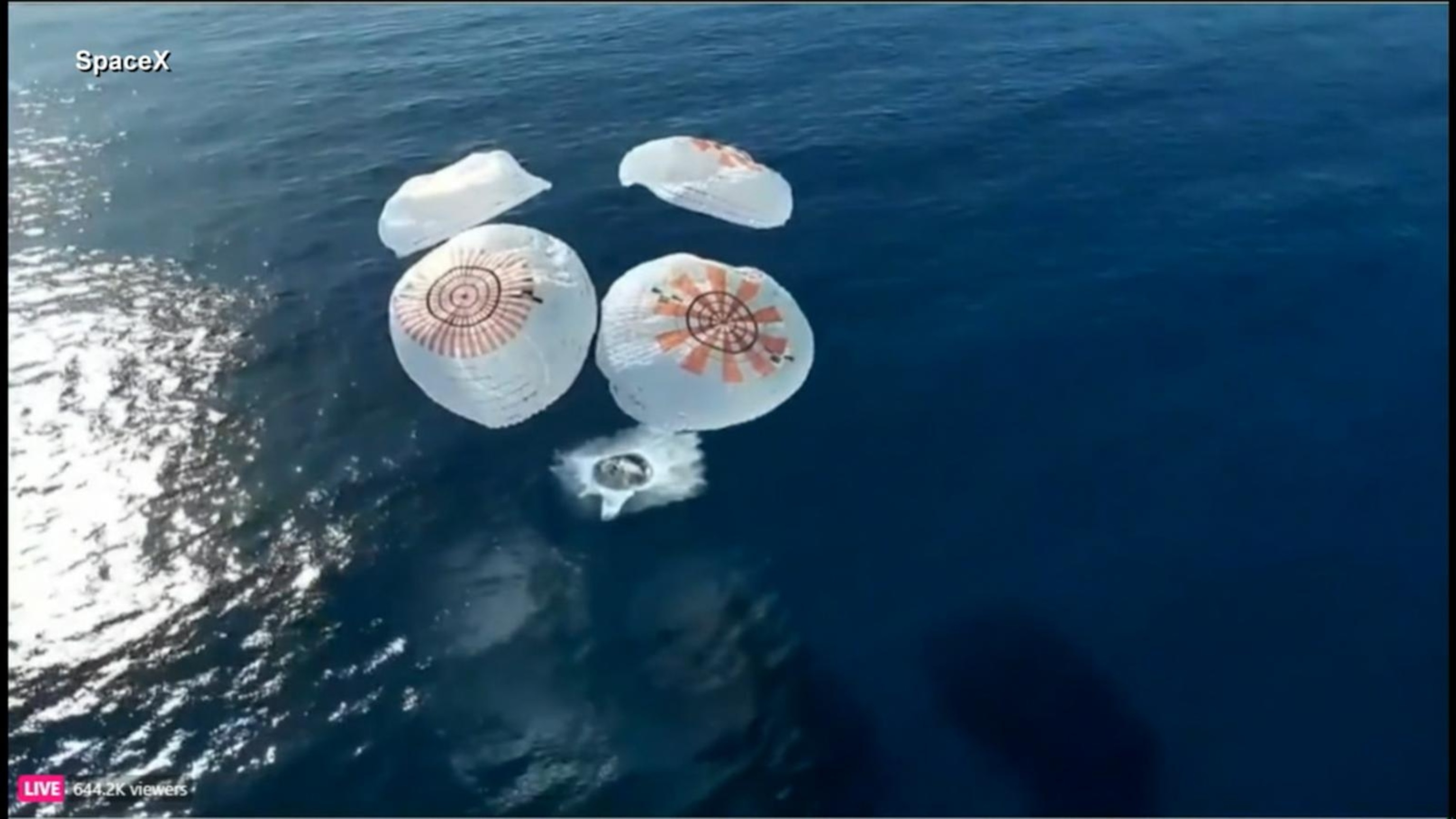 Video Historic SpaceX splashdown - ABC News