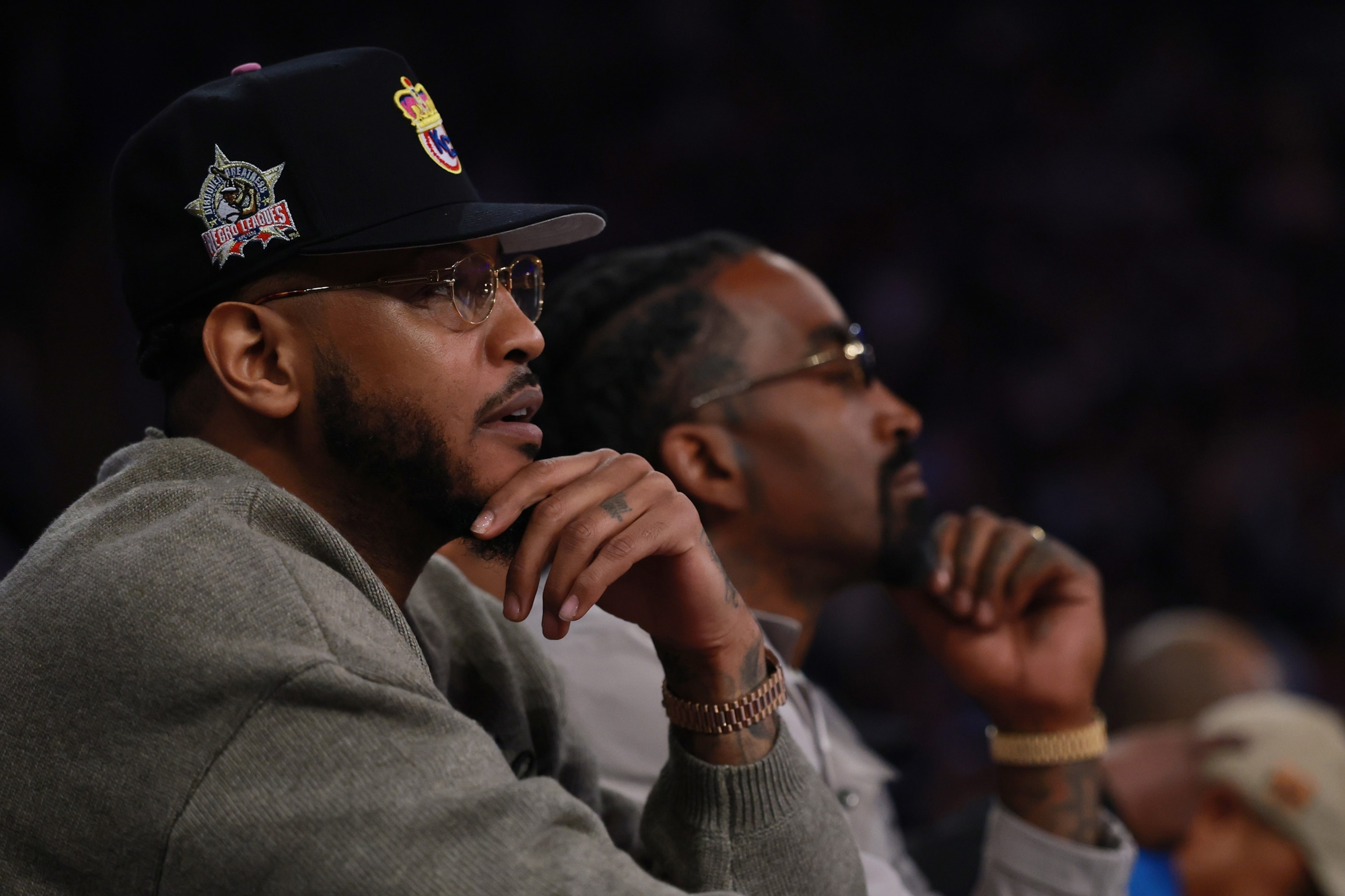 PHOTO: Game Five of the Eastern Conference First Round NBA Playoffs between the New York Knicks and the Atlanta Hawks at Madison Square Garden on April 28, 2026 in New York City.