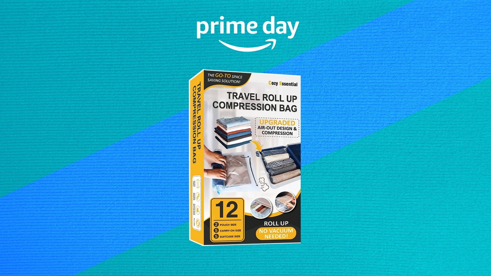 Travel-Twelve Pack Compression Bags on Amazon Prime Day