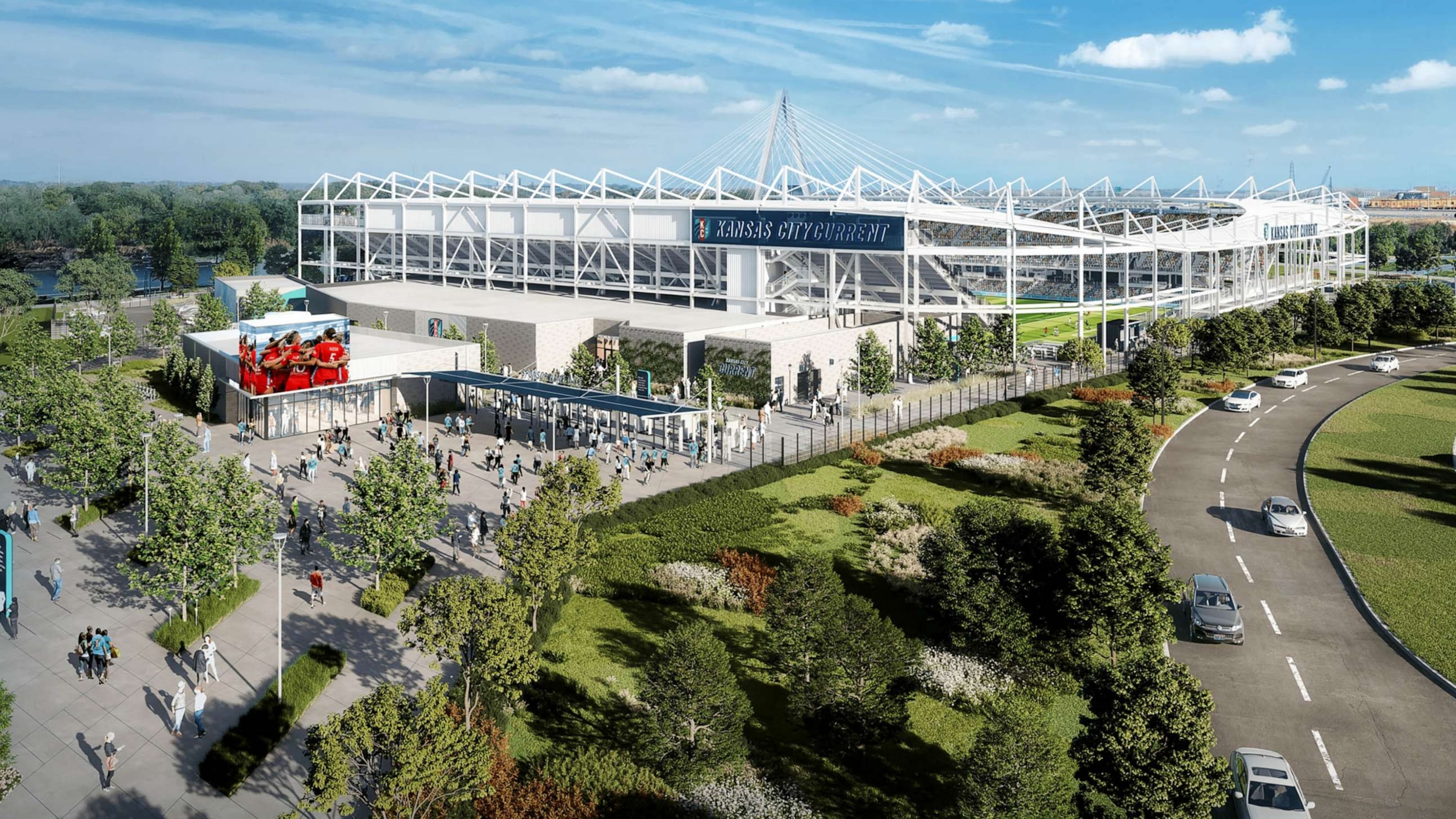 PHOTO: Artist rendering of the coming 1st stadium built for professional women's soccer team going up in Kansas City