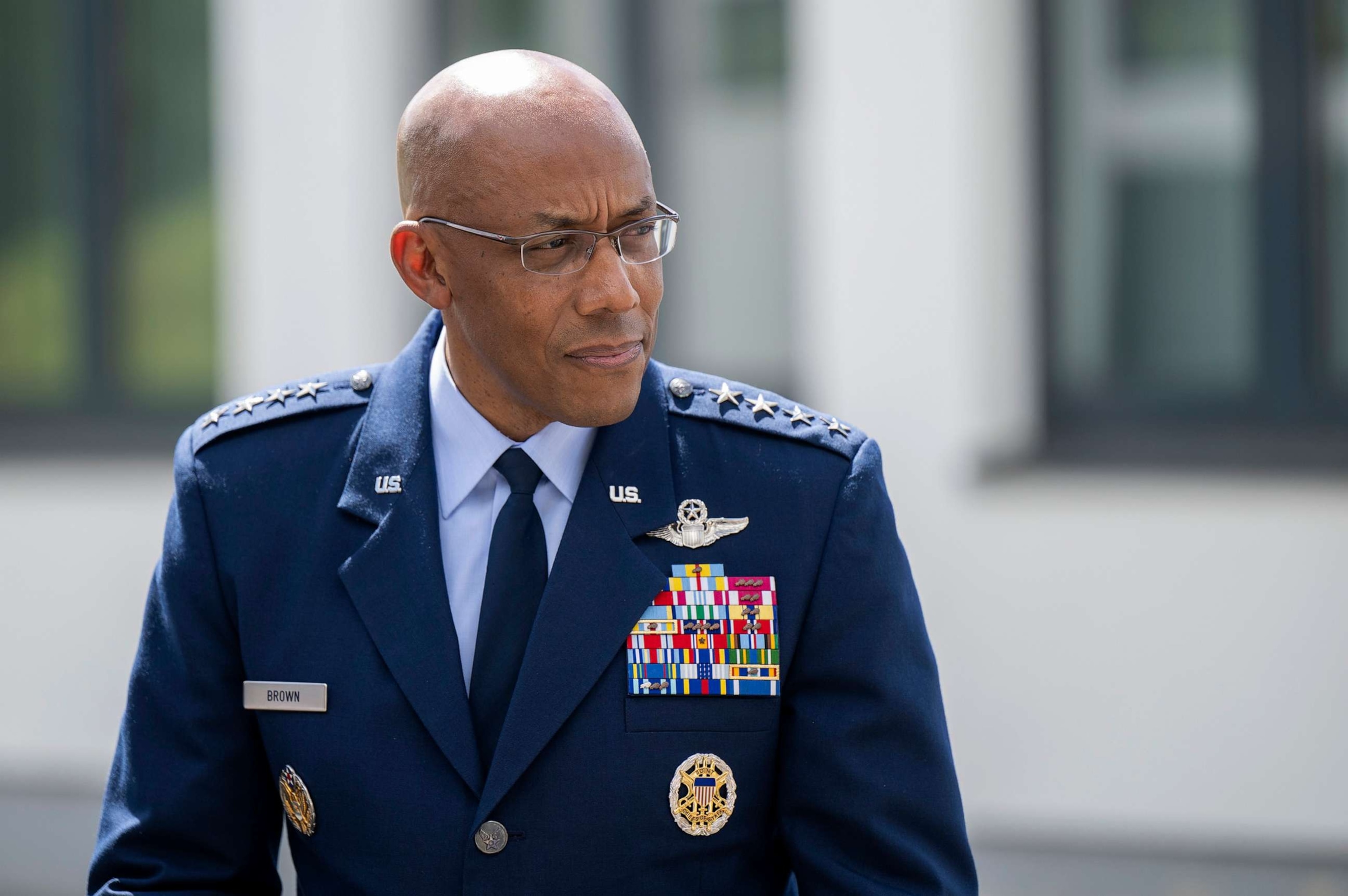 PHOTO: Charles Quinton Brown Jr., General and Chief of Staff of the Air Force, visits Tactical Air Wing 73, in Laage, Germany, July 11, 2022.