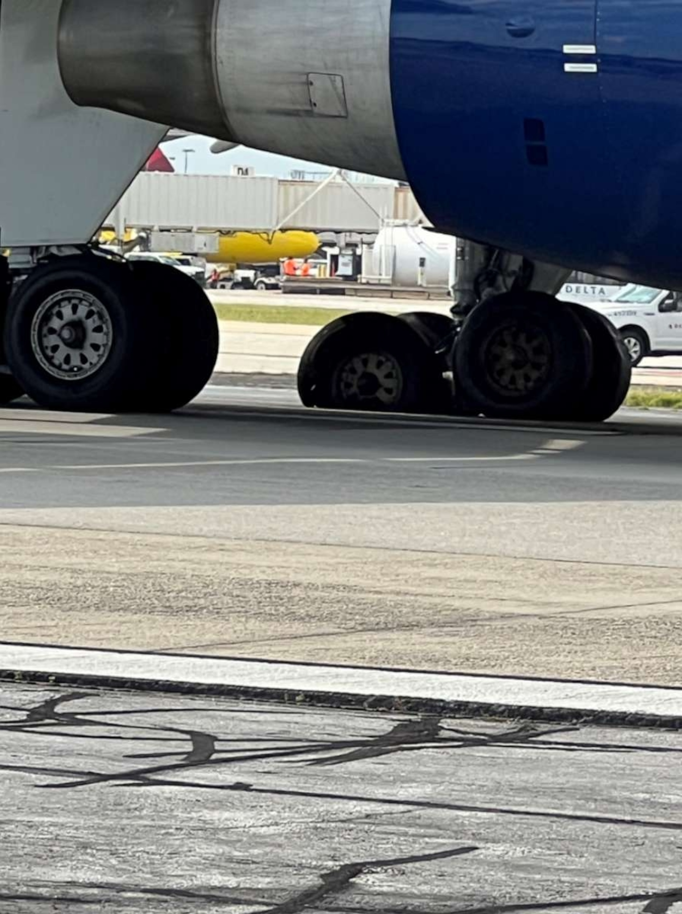 Tire on Delta flight pops while landing in Atlanta 1 person injured airline says