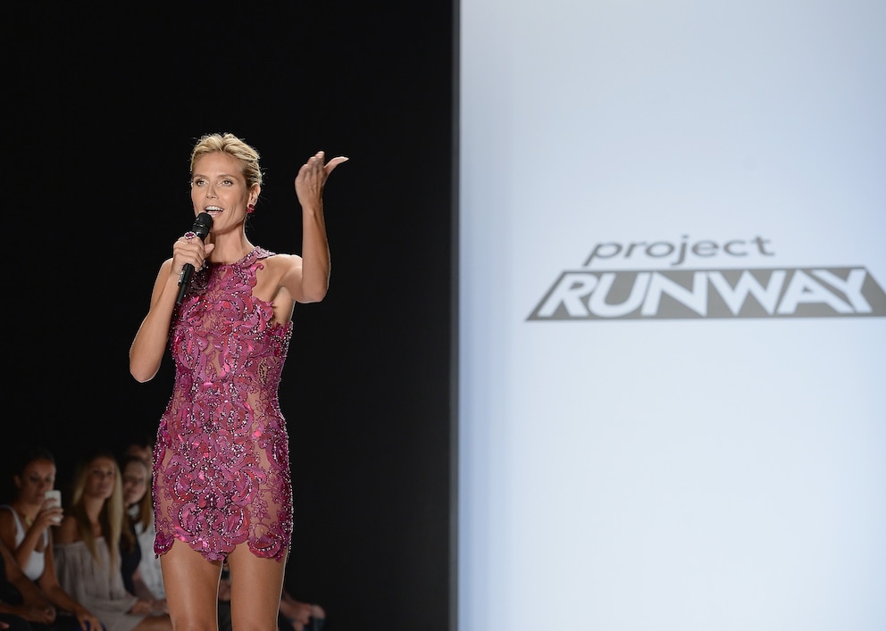 PHOTO: Heidi Klum attends  Project Runway during Mercedes-Benz Fashion Week Spring 2015 at The Theatre at Lincoln Center, Sept. 5, 2014, in New York.