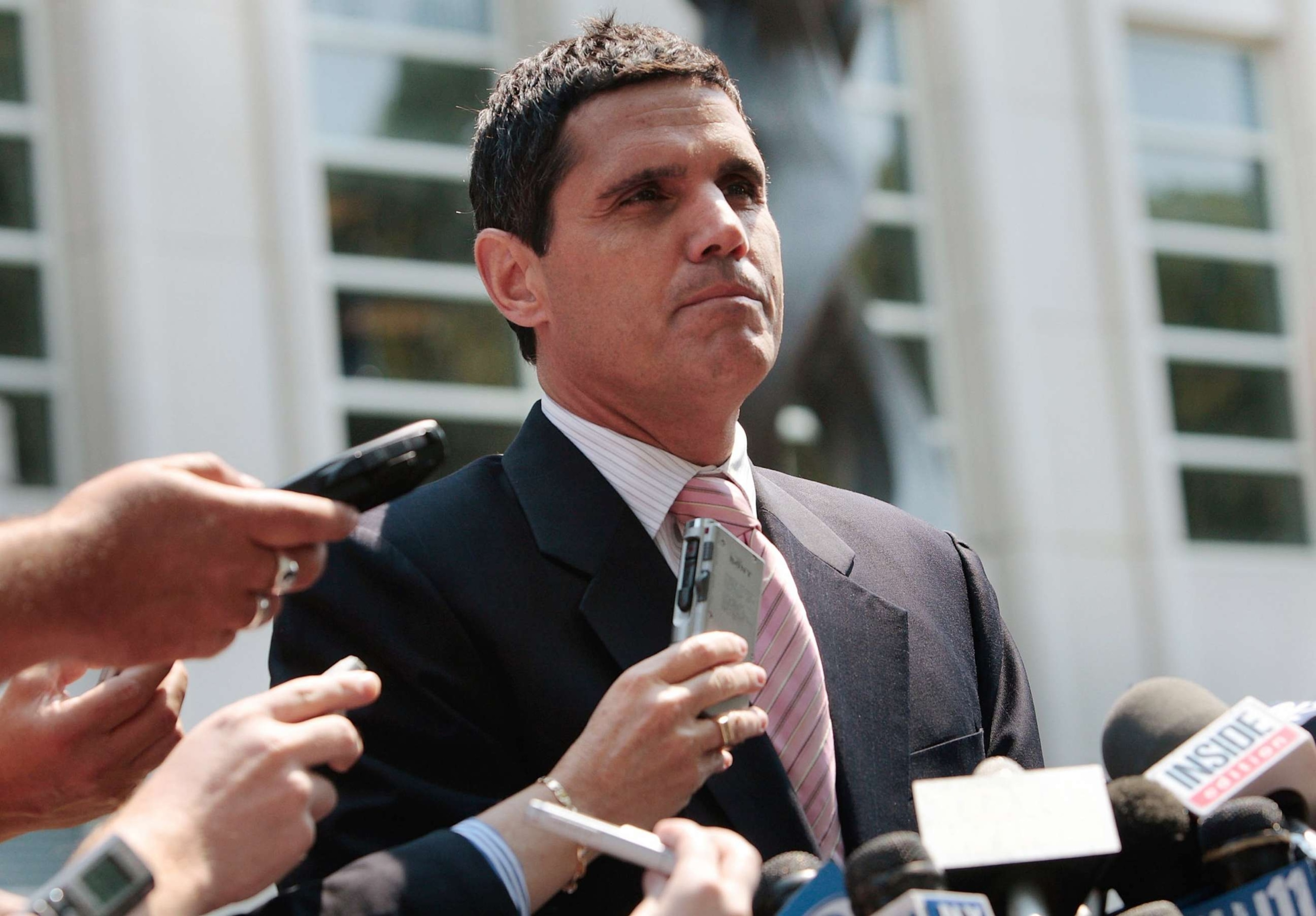 PHOTO: Defense attorney John Lauro speaks to the media after his client, former NBA referee Tim Donaghy, pleaded guilty to two felony charges Aug. 15, 2007 in the Brooklyn borough of New York City.