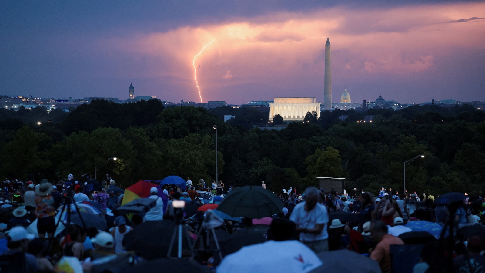 Trump vows to make July Fourth speech after storms force crowd evacuations