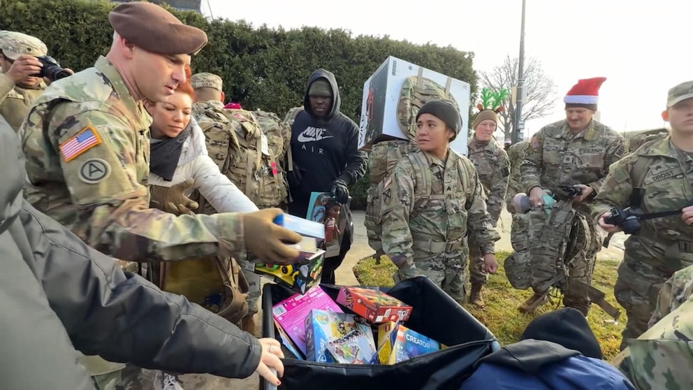 WATCH:  National Guard giving back this holiday season