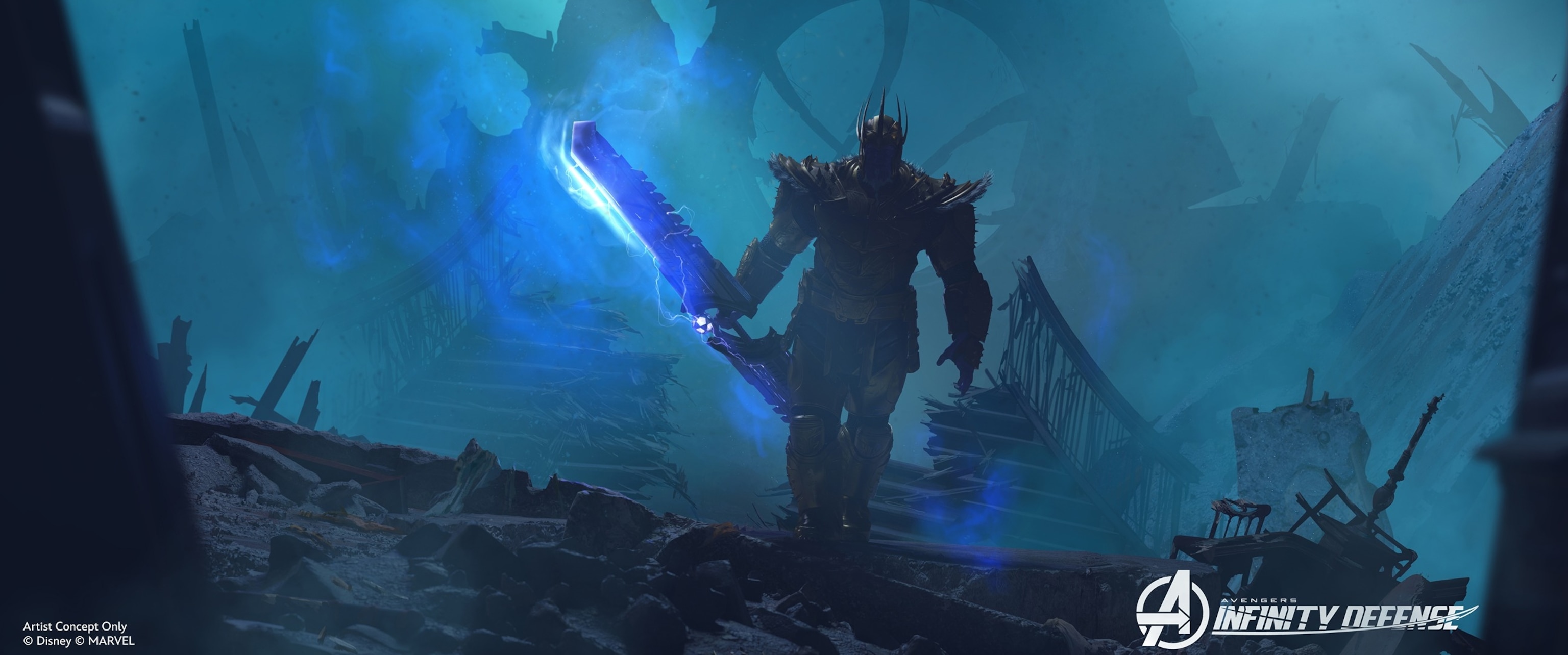 PHOTO: King Thanos Avengers Infinity Defense concept art