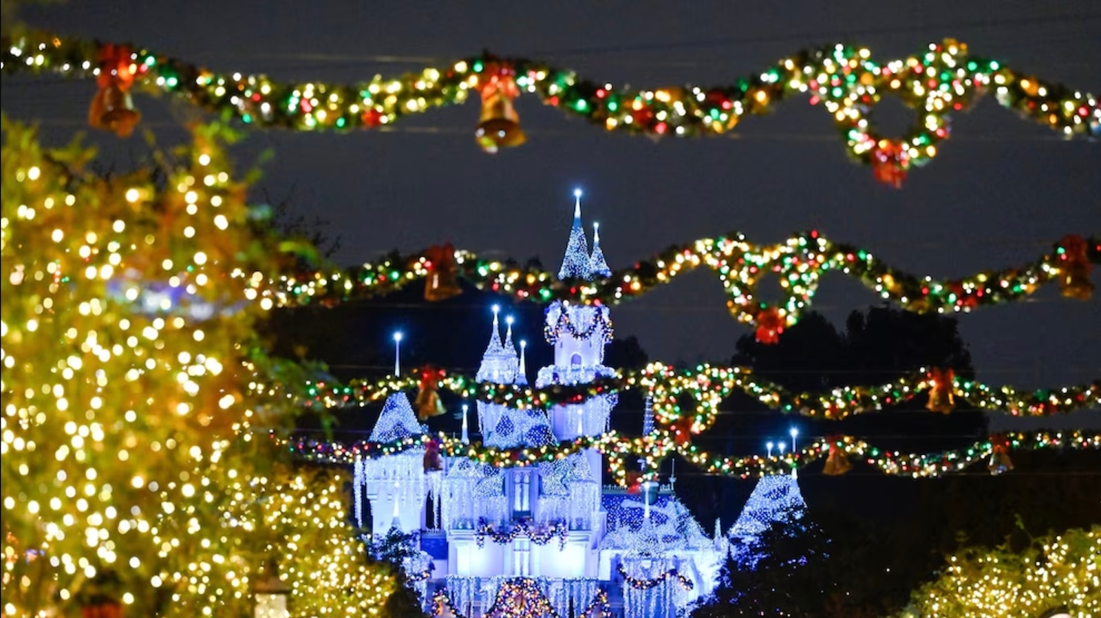 Disneyland in California during the holidays in an undated photo.