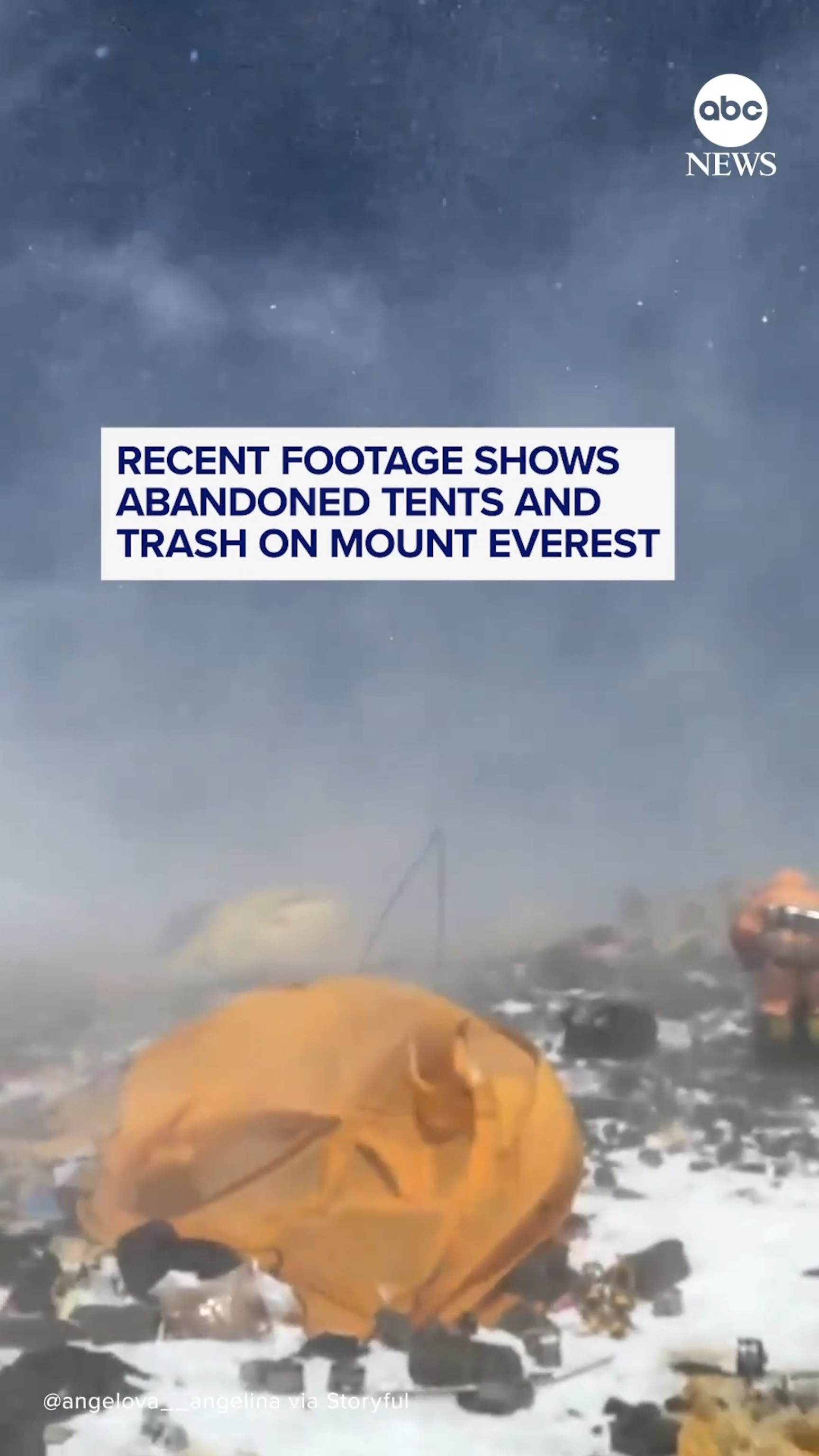 Video Recent footage shows abandoned tents and trash on Mount