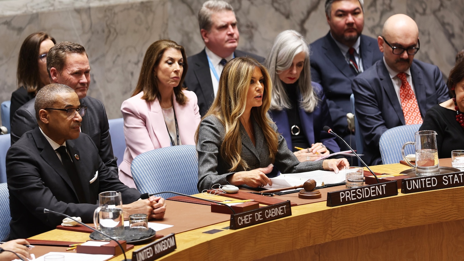 Melania Trump offers condolences for lost 'heroes' at UN Security Council