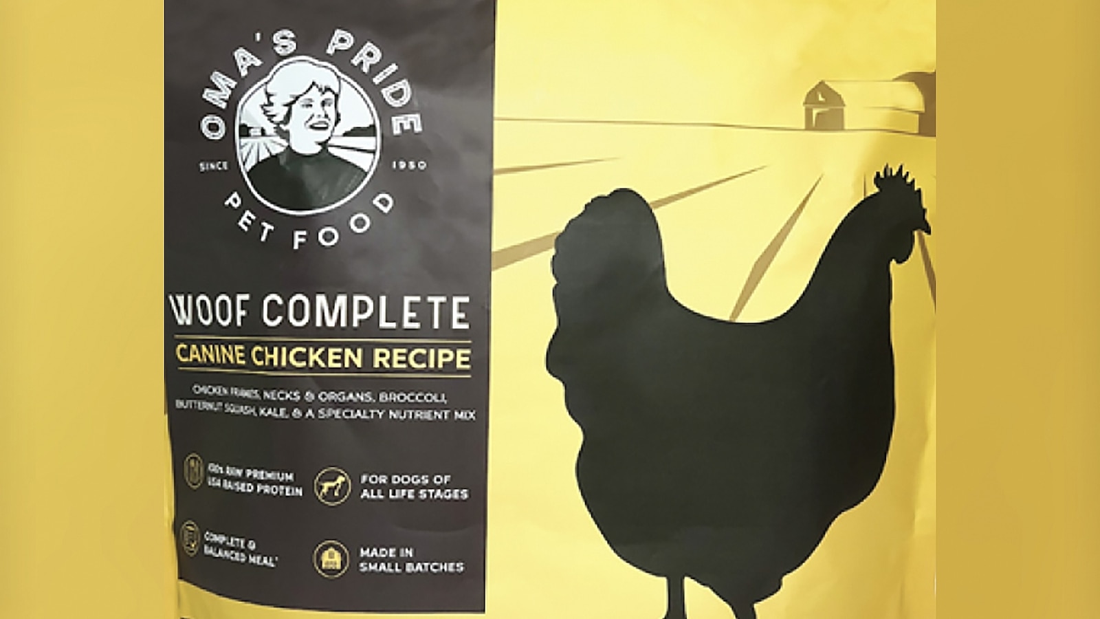 Oma's Pride, a Connecticut-based pet food company, is voluntarily recalling one lot of its dog food due to potential salmonella contamination.
  
Read more: <ht