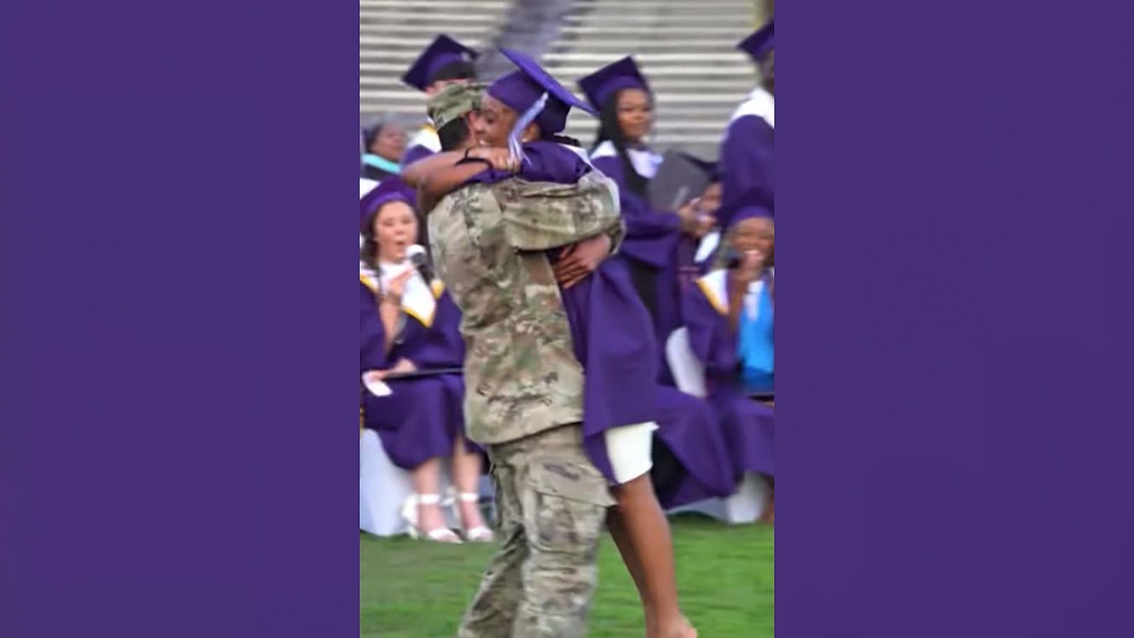 Father and daughter speak out after emotional reunion at graduation - ABC  News