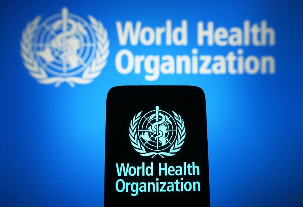 PHOTO: In this photo illustration, the World Health Organization (