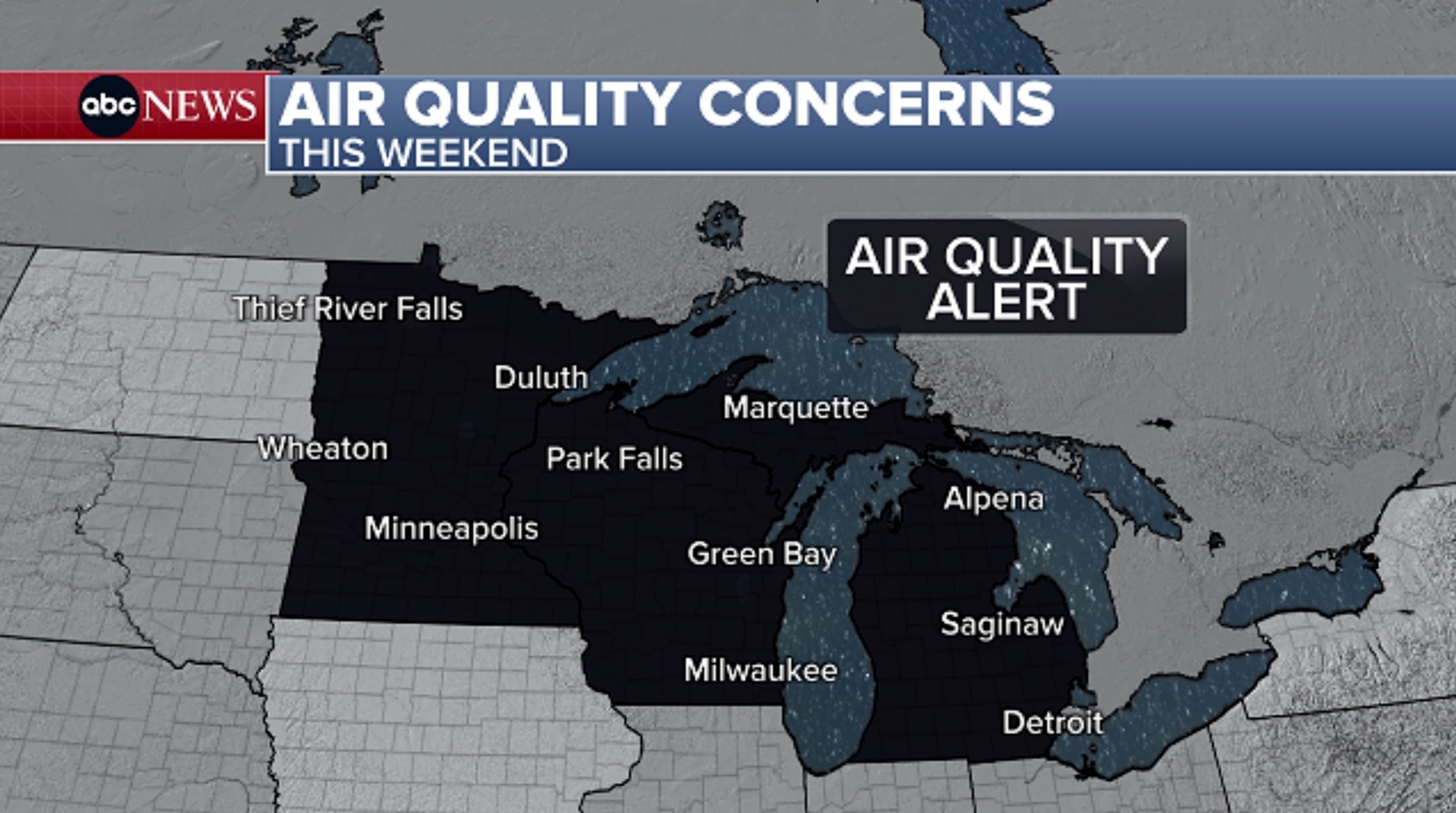 PHOTO: Air Quality Alert map