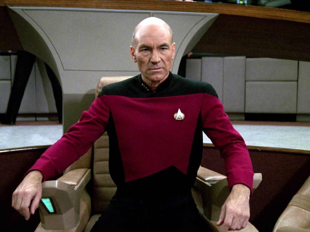 PHOTO: Patrick Stewart appears as Captain Jean-Luc Picard in the STAR TREK: THE NEXT GENERATION episode, "The Hunted." Season 3, episode 11.  Original air date, January 8, 1990. 