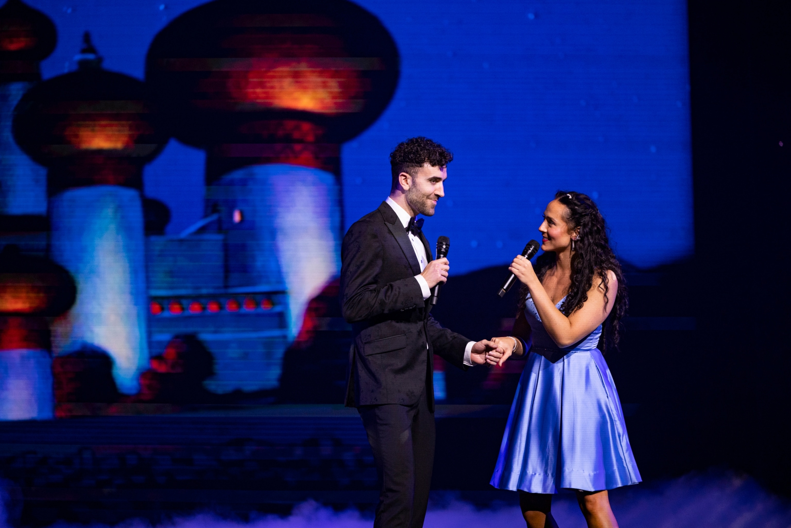 PHOTO: Lissa deGuzman and Adam J. Levy appear in this photo of them singing on stage for "Disney Princess - The Concert."