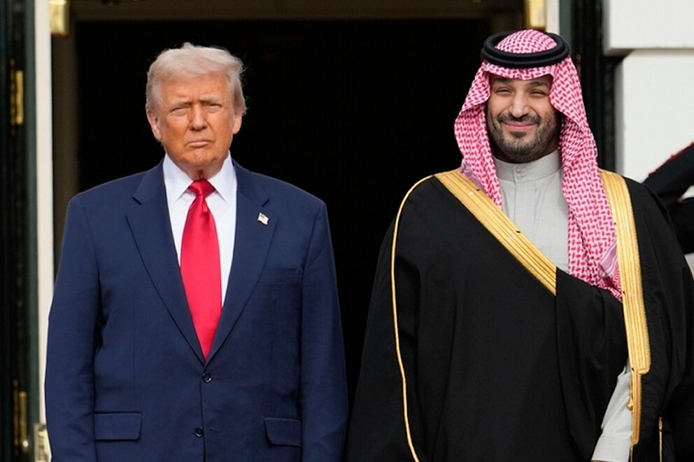 PHOTO: Donald Trump,Mohammed bin Salman