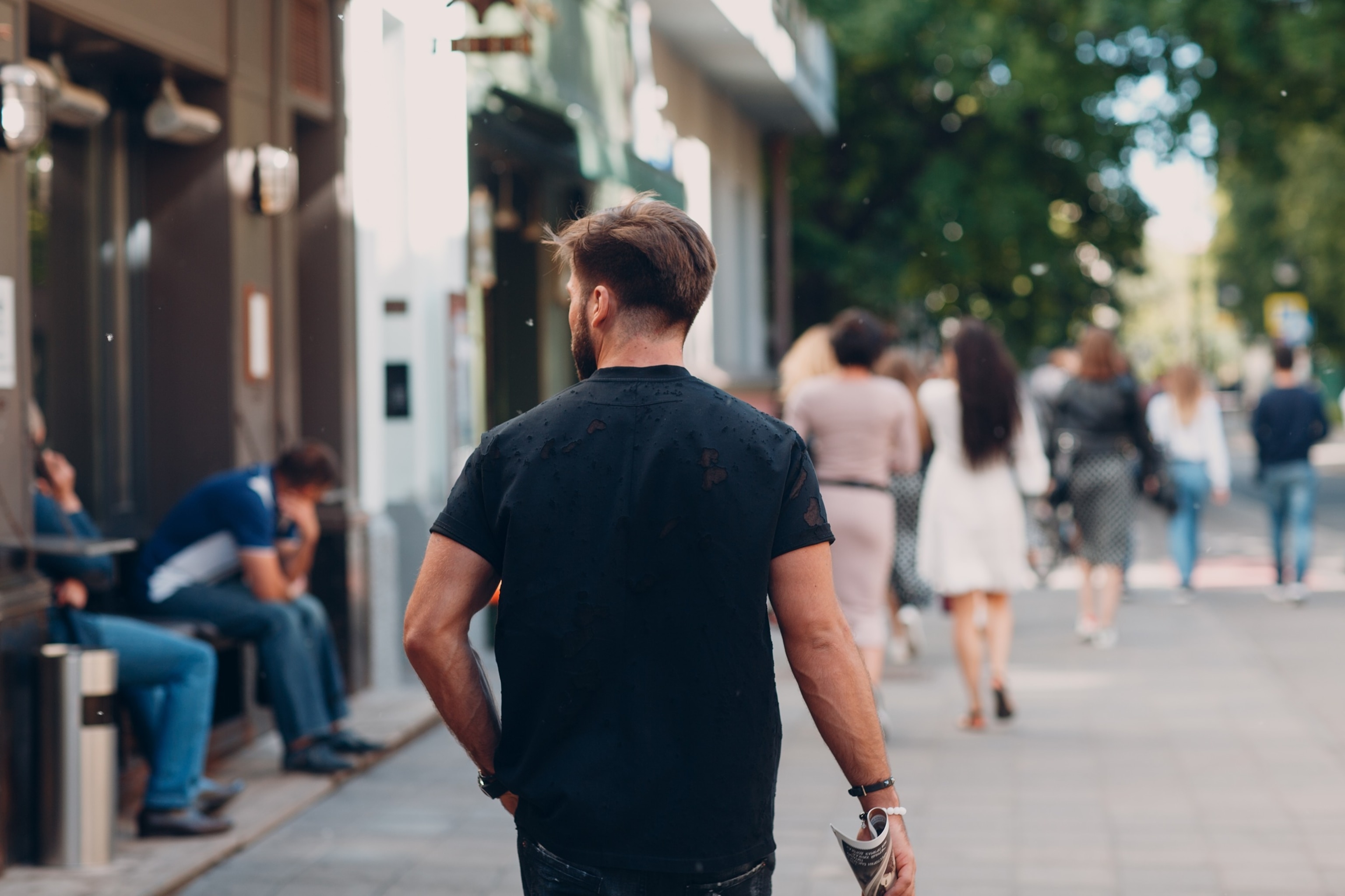 PHOTO: A man walks in a city in an undated stock photo.