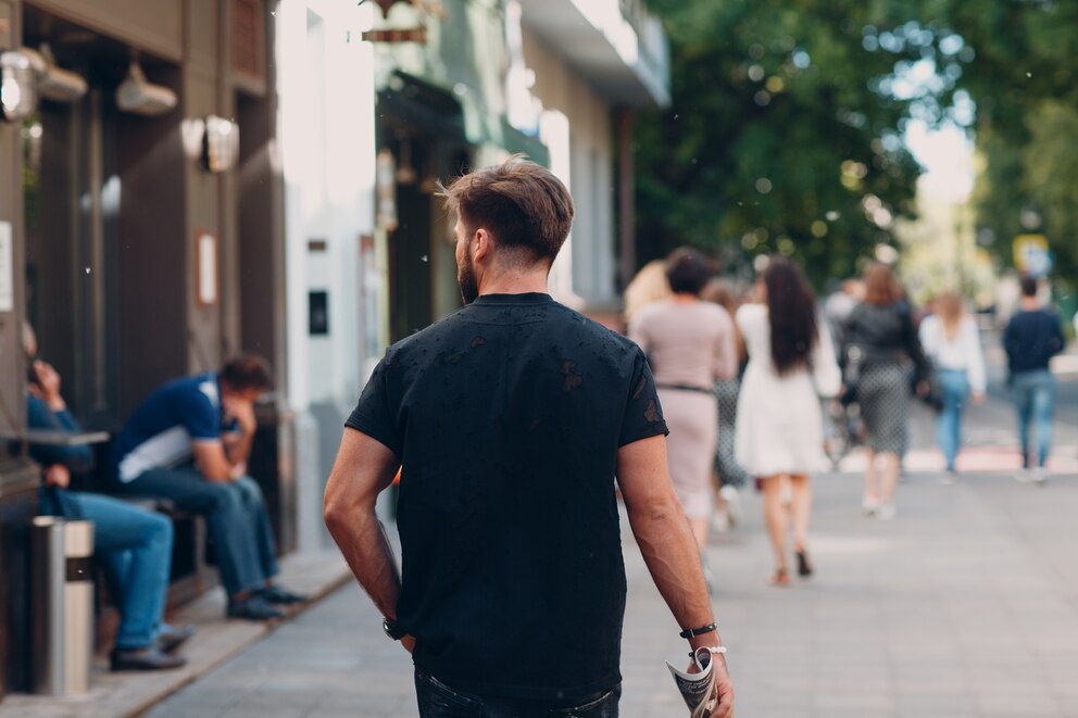 PHOTO: A man walks in a city in an undated stock photo.